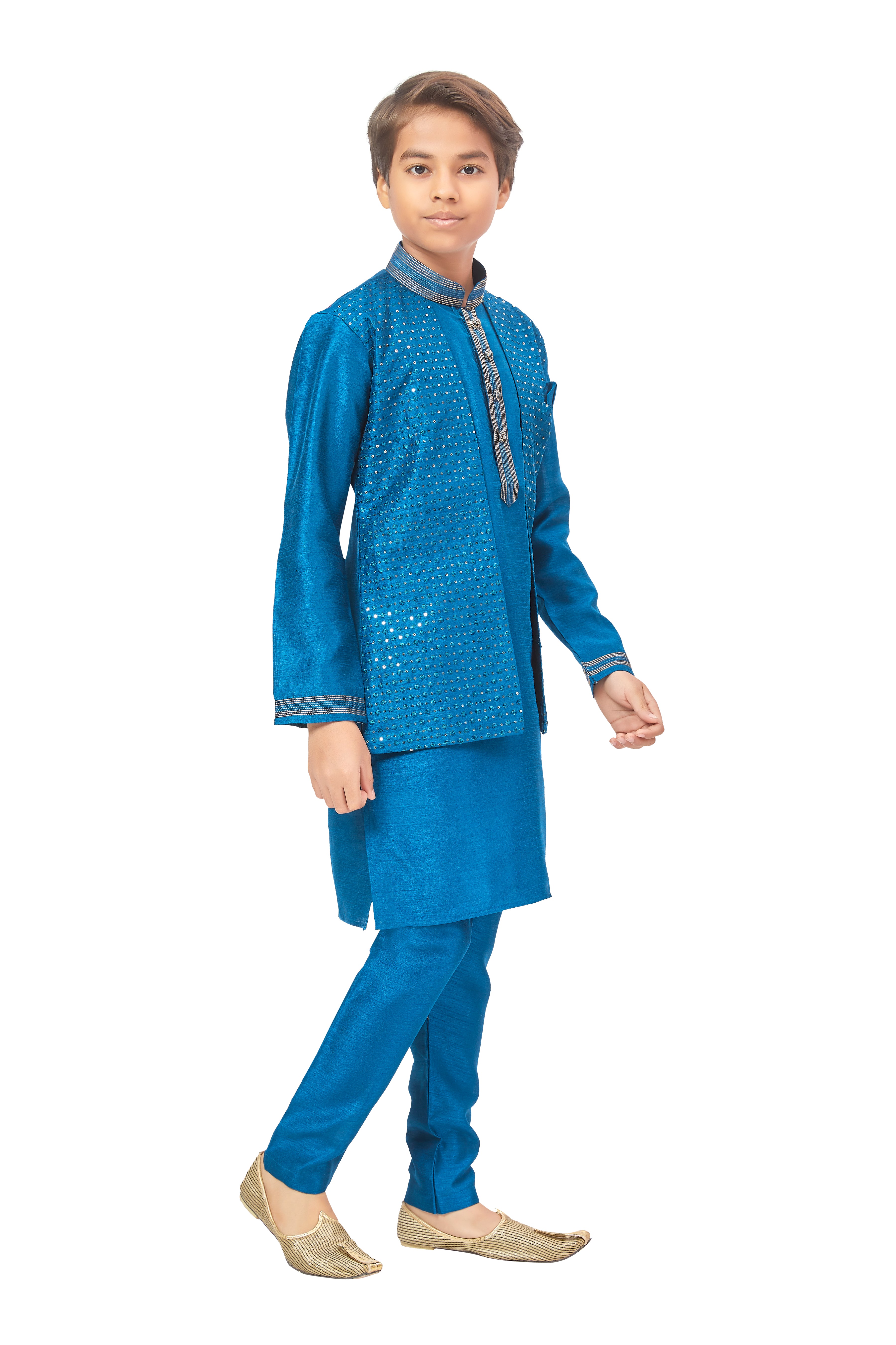 Boys Jacket Style Kurta Set - Roop Darshan