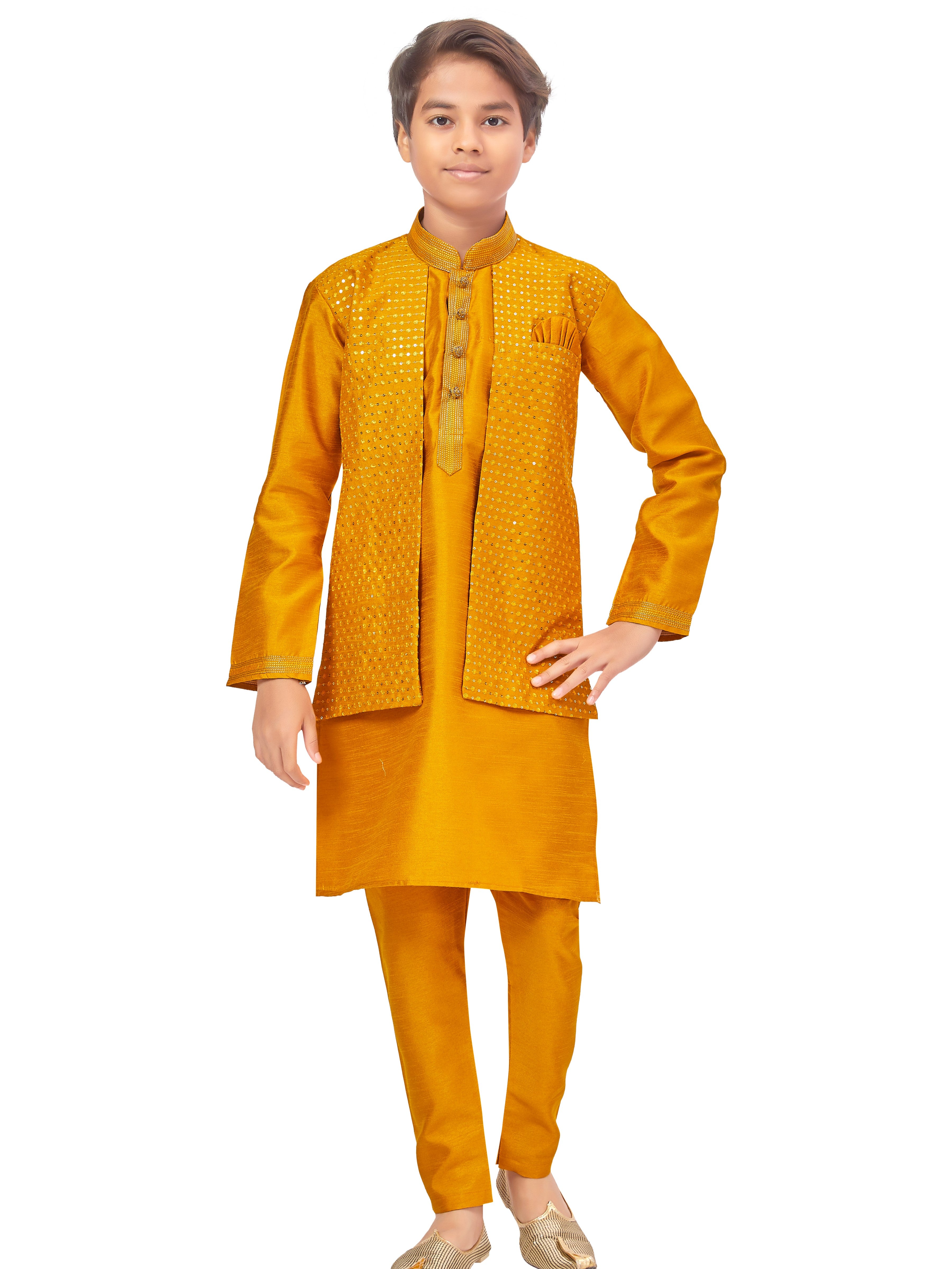 Boys Jacket Style Kurta Set - Roop Darshan