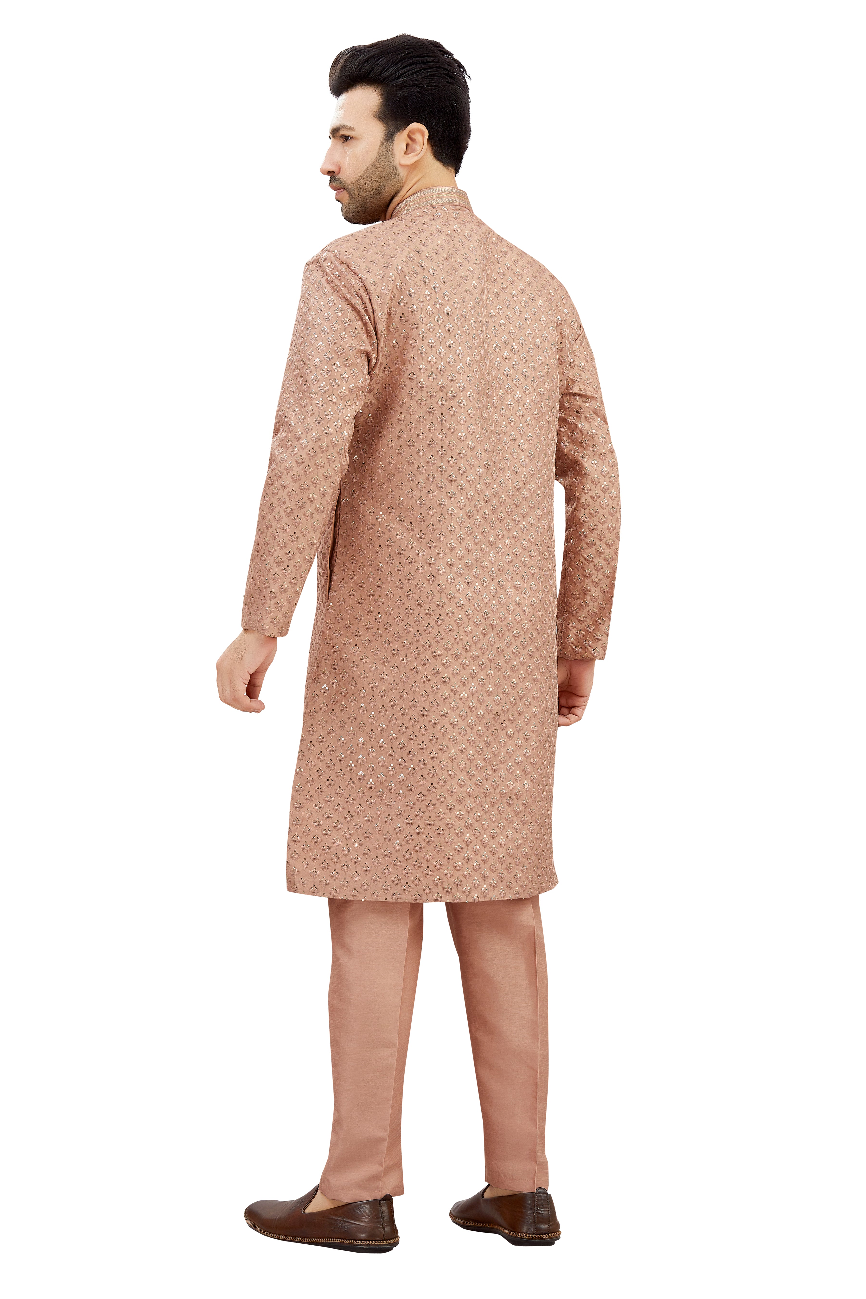 Mens Tiki Resham Embroidered Work Kurta Set