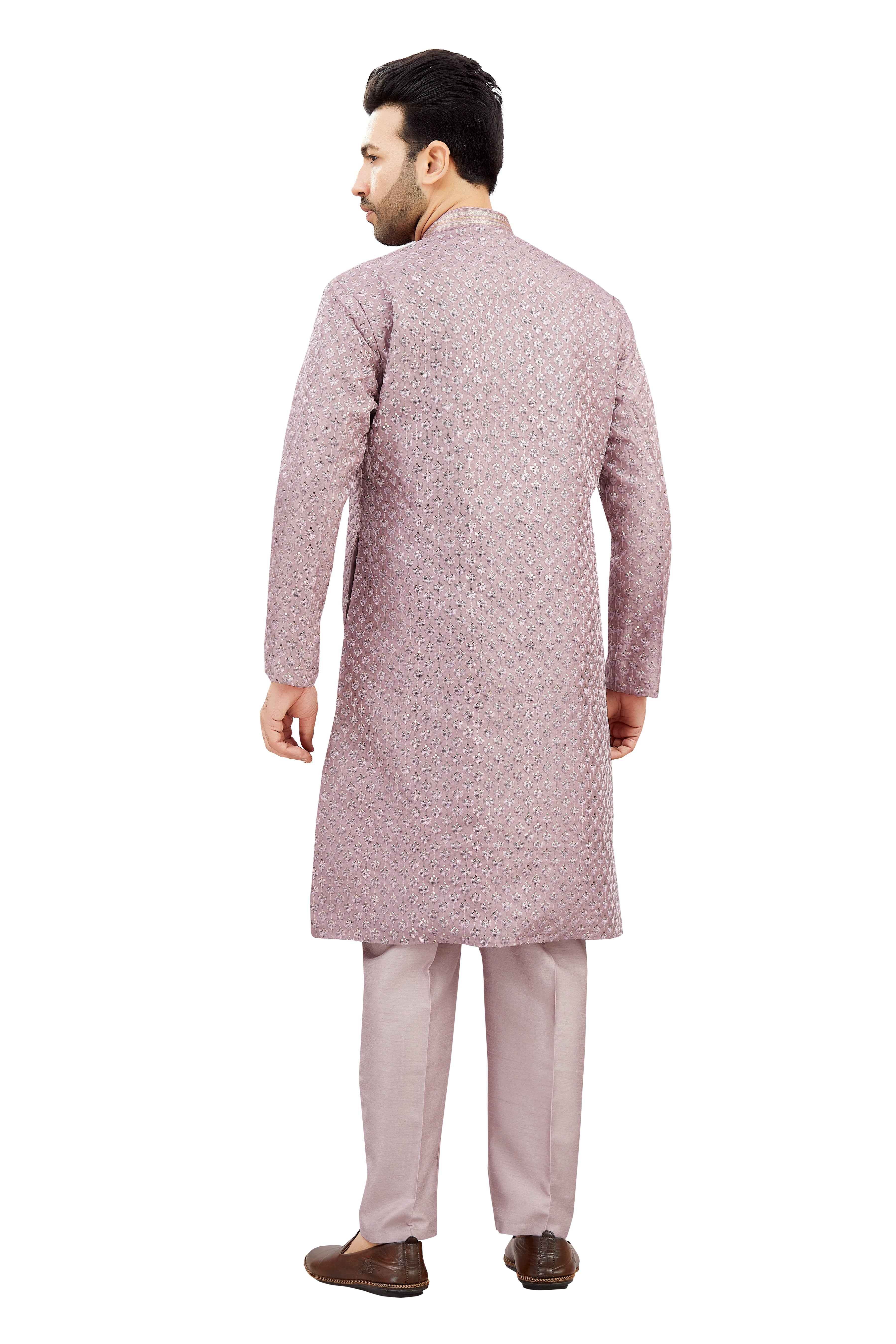 Mens Tiki Resham Embroidered Work Kurta Set