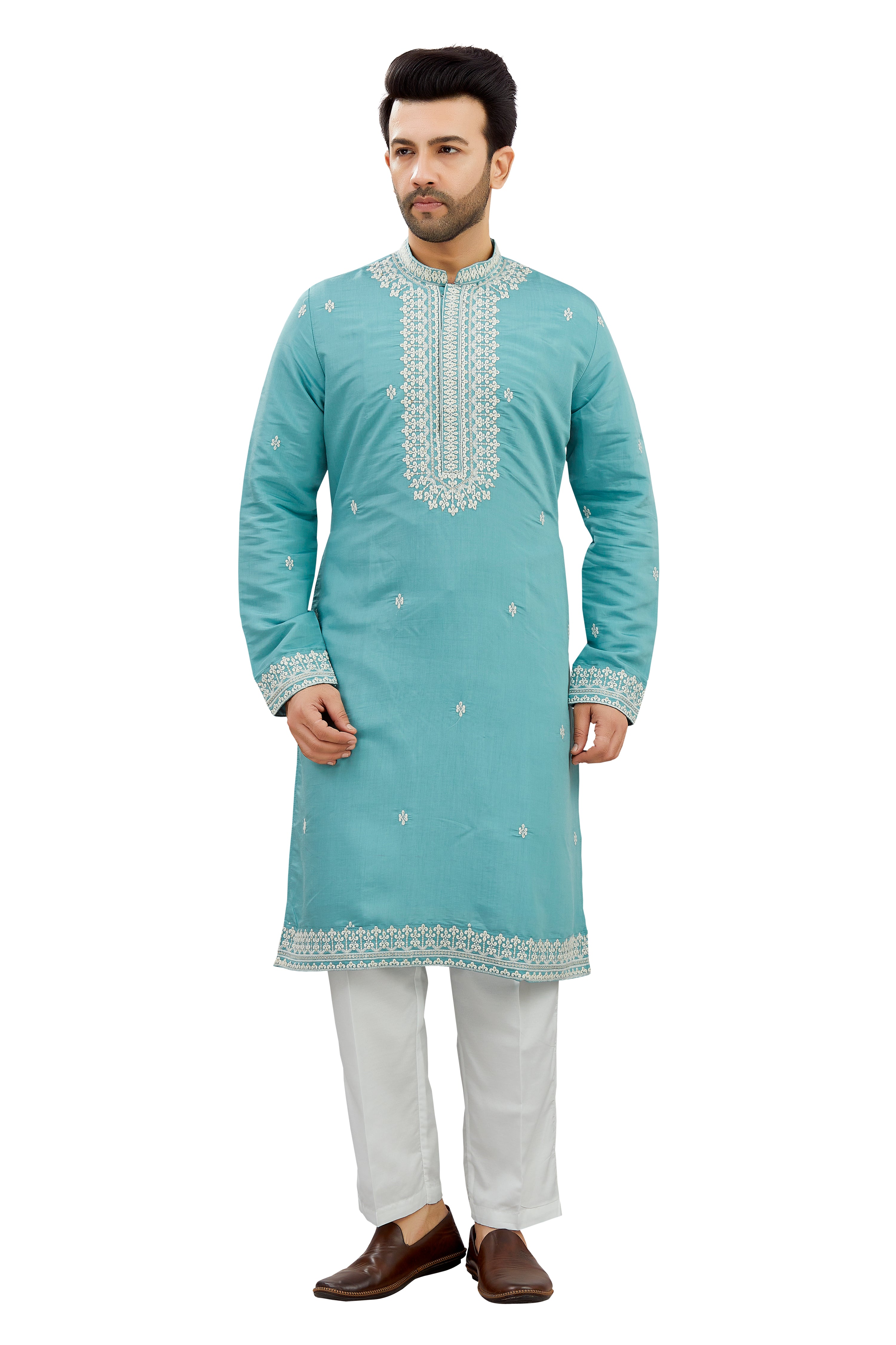 Mens Silk Kurta Set - Roop Darshan