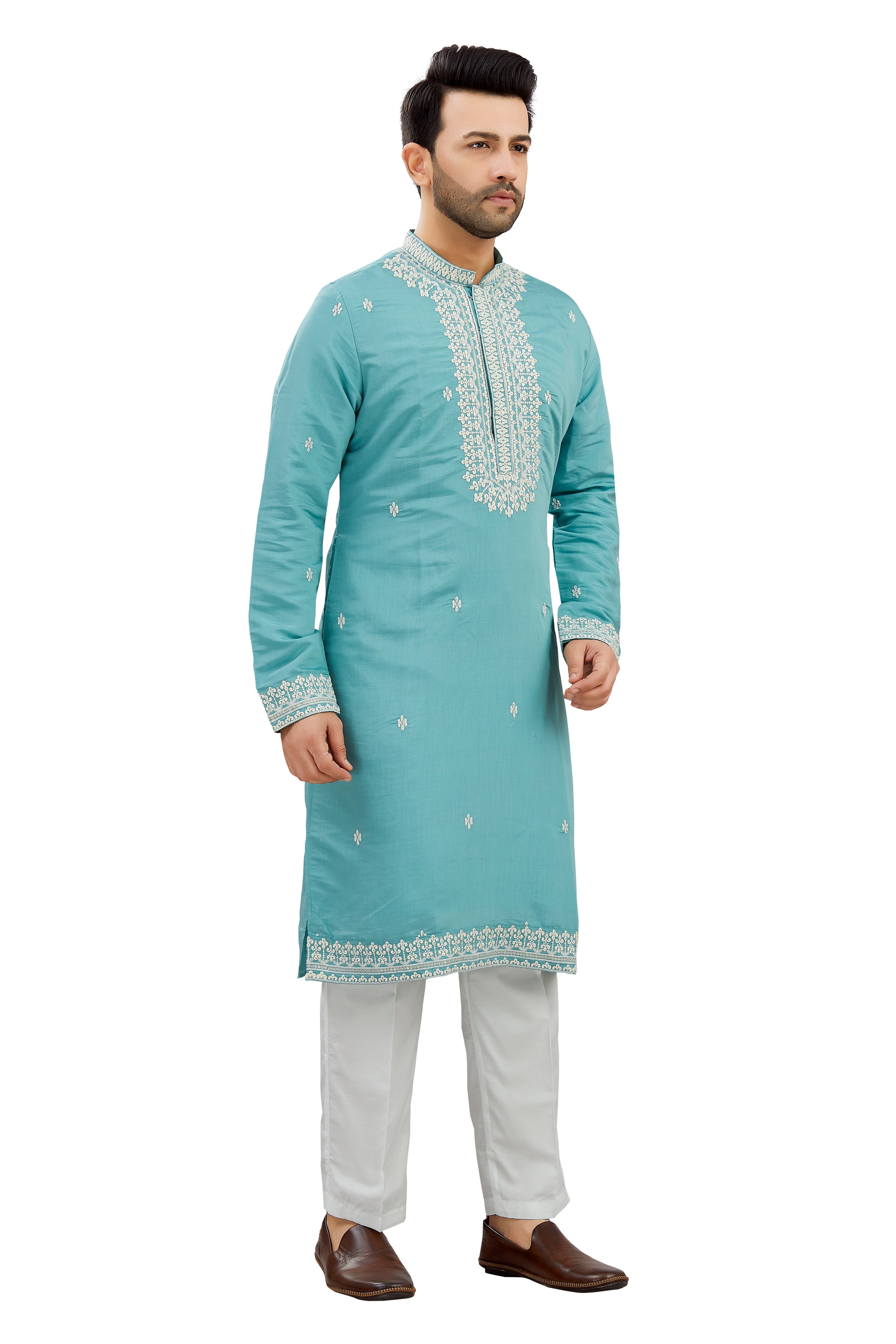 Mens Silk Kurta Set - Roop Darshan