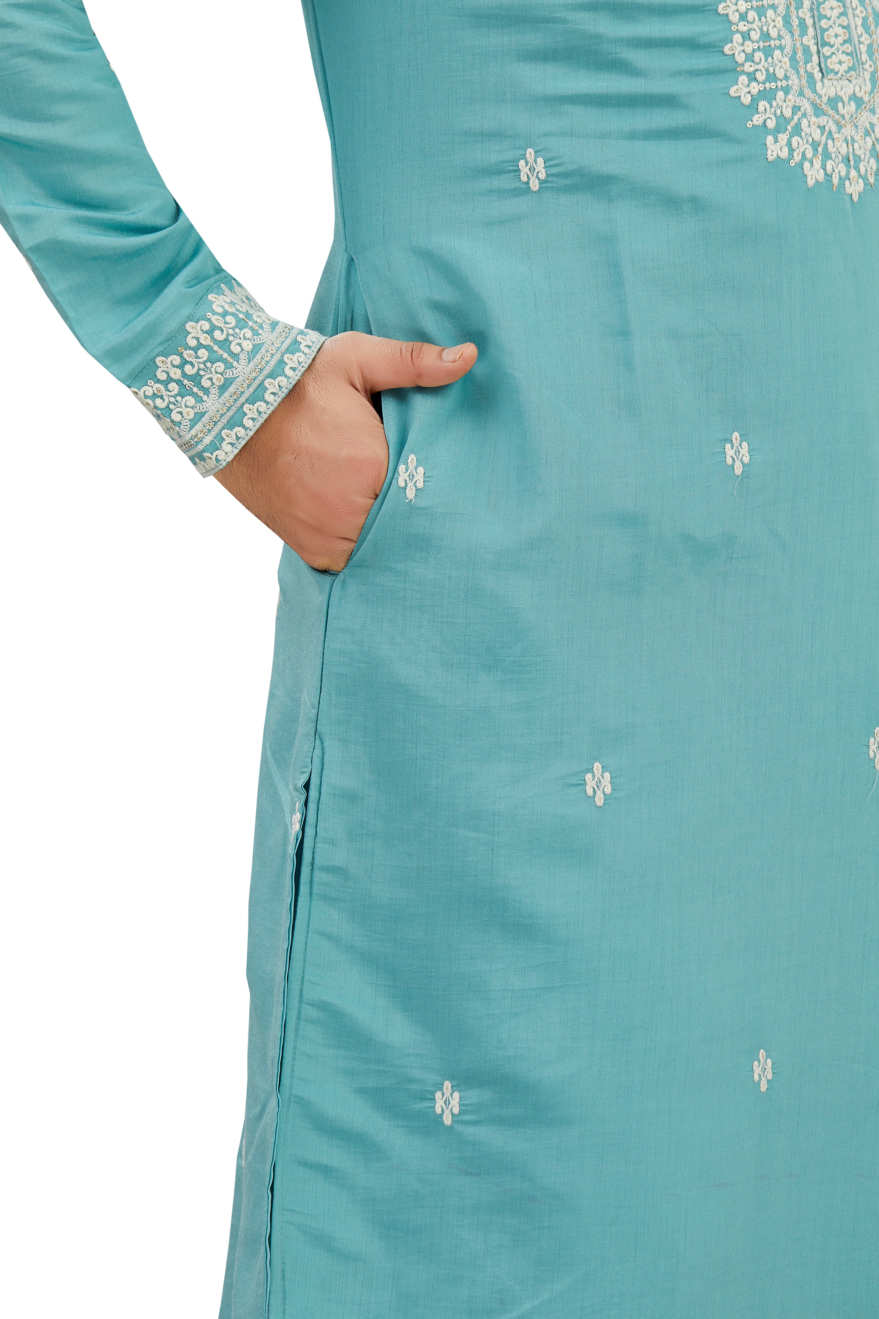 Mens Silk Kurta Set