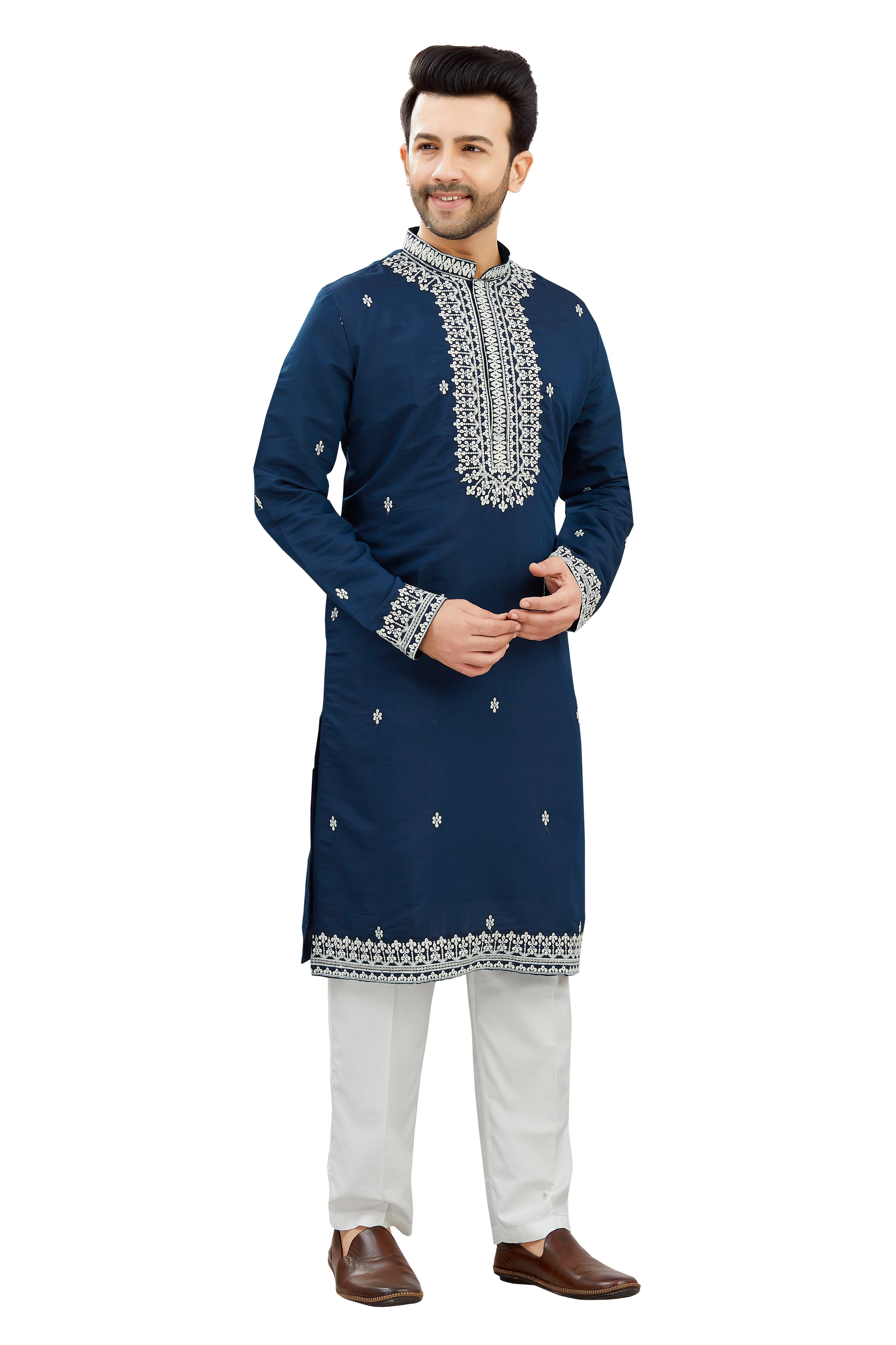 Mens Silk Kurta Set - Roop Darshan