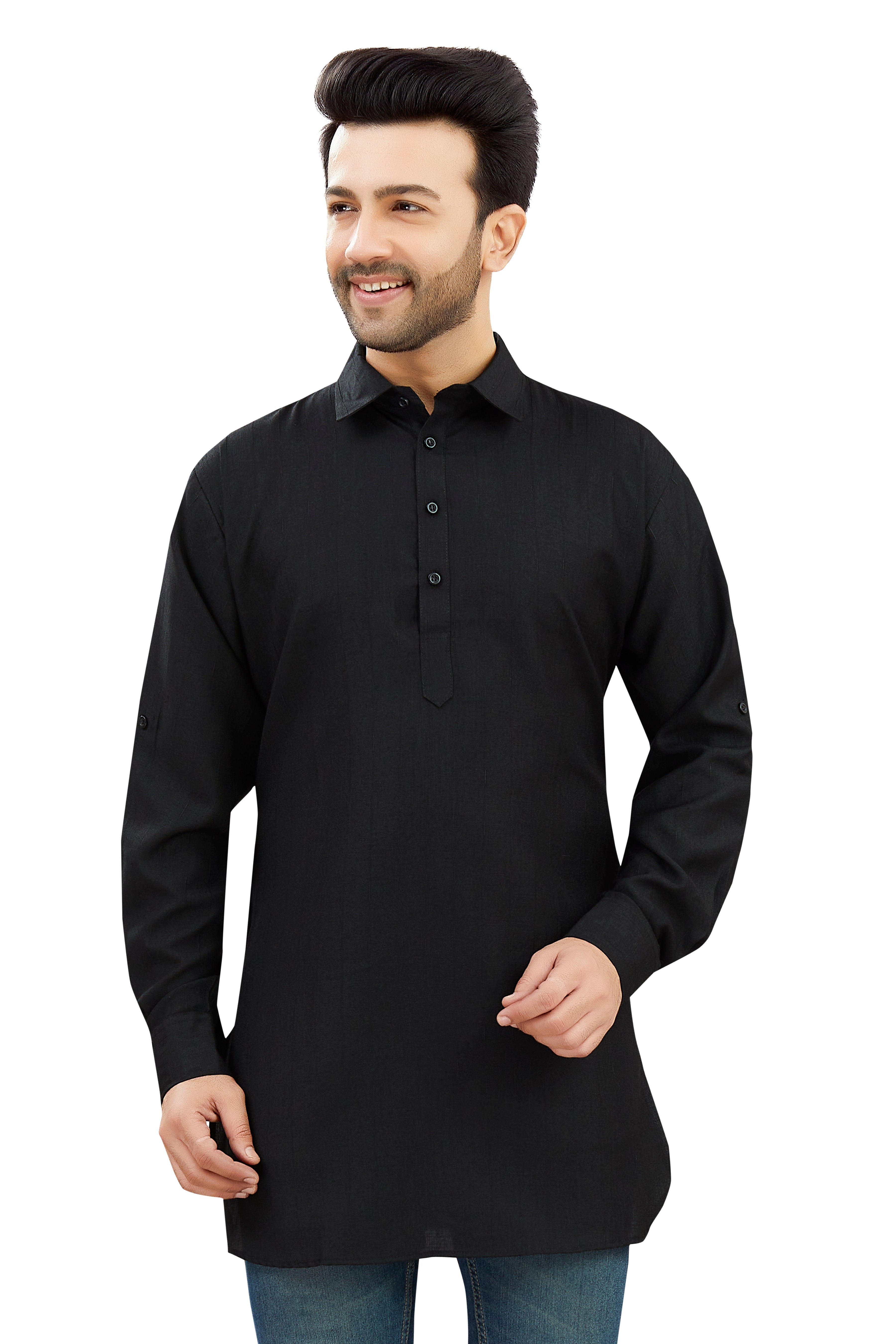 Mens Cotton Silk Plain Kurta
