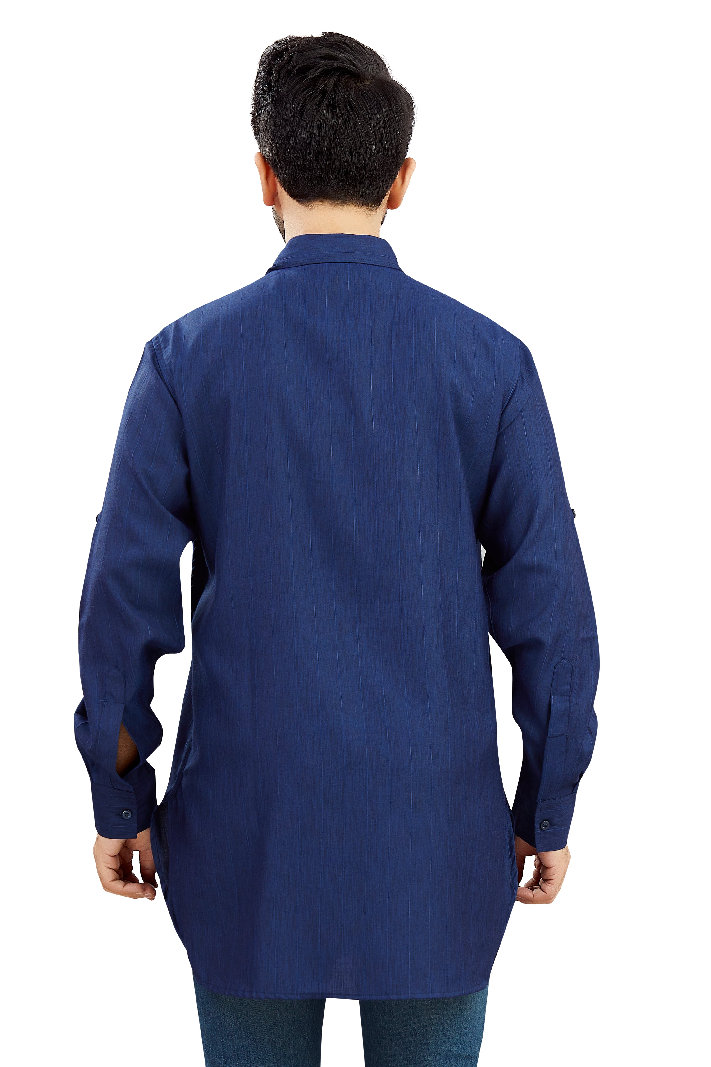 Mens Cotton Silk Plain Kurta - Roop Darshan