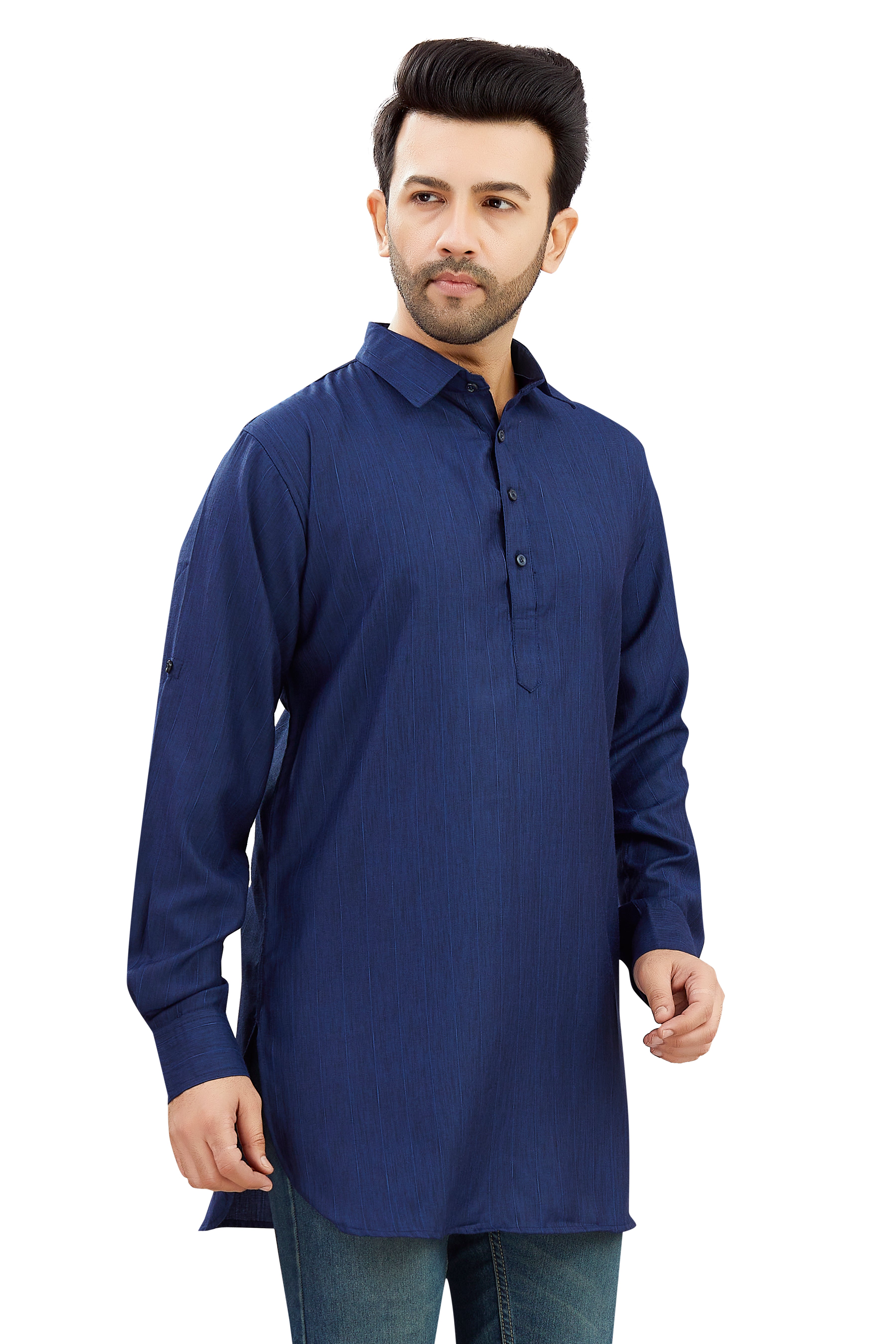 Mens Cotton Silk Plain Kurta