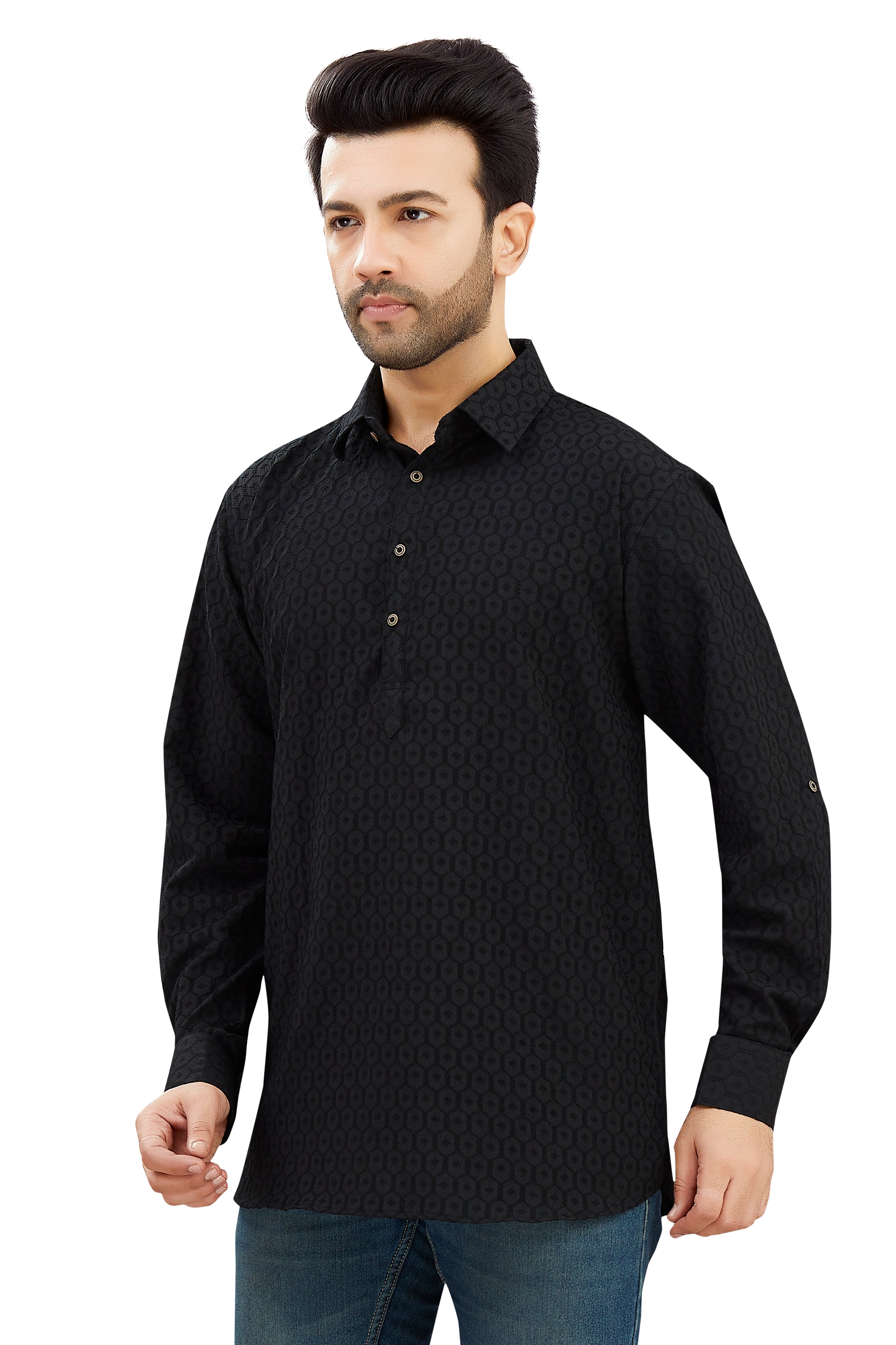 Mens Silk Kurta - Roop Darshan