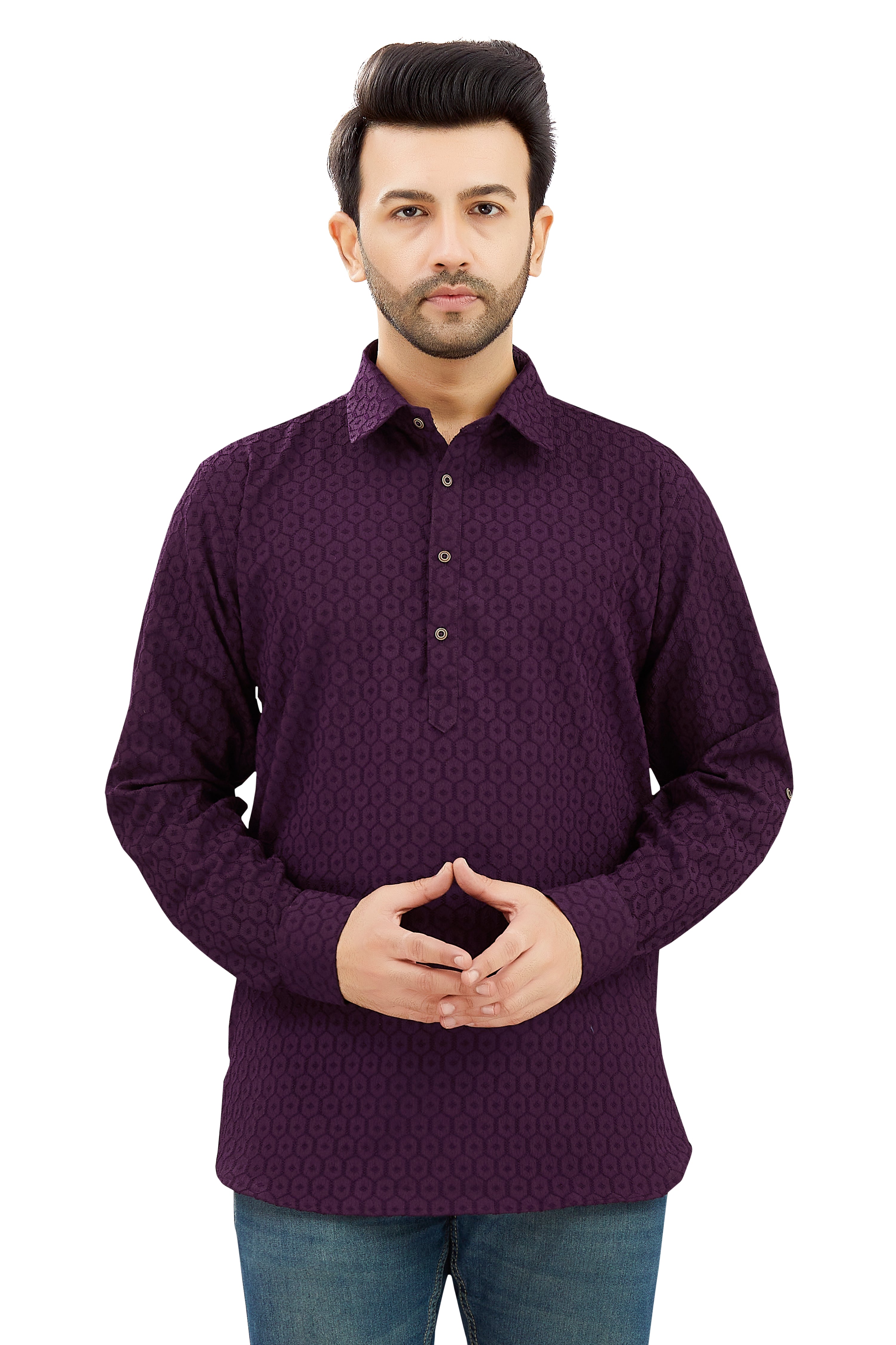 Mens Silk Kurta - Roop Darshan