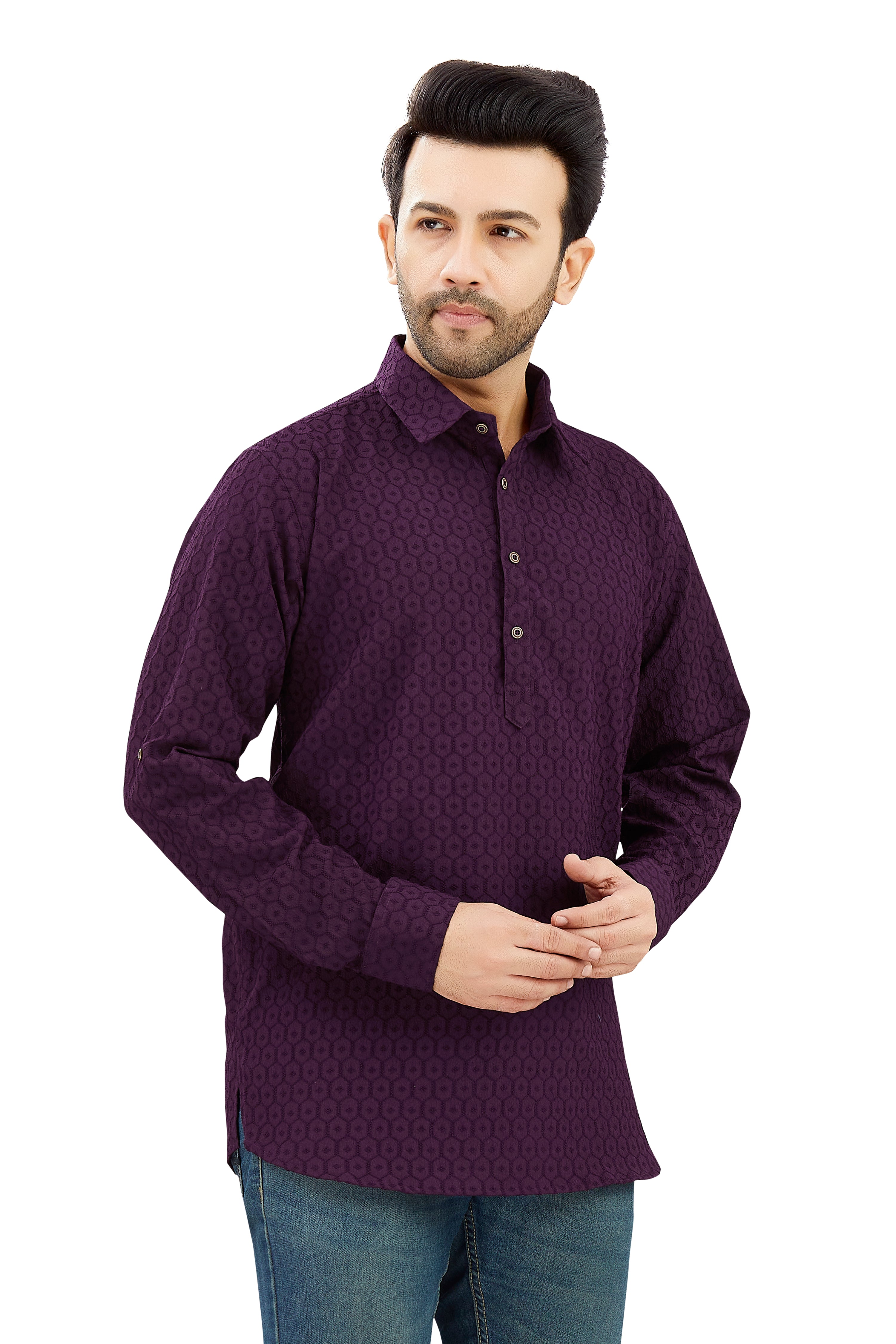 Mens Silk Kurta - Roop Darshan