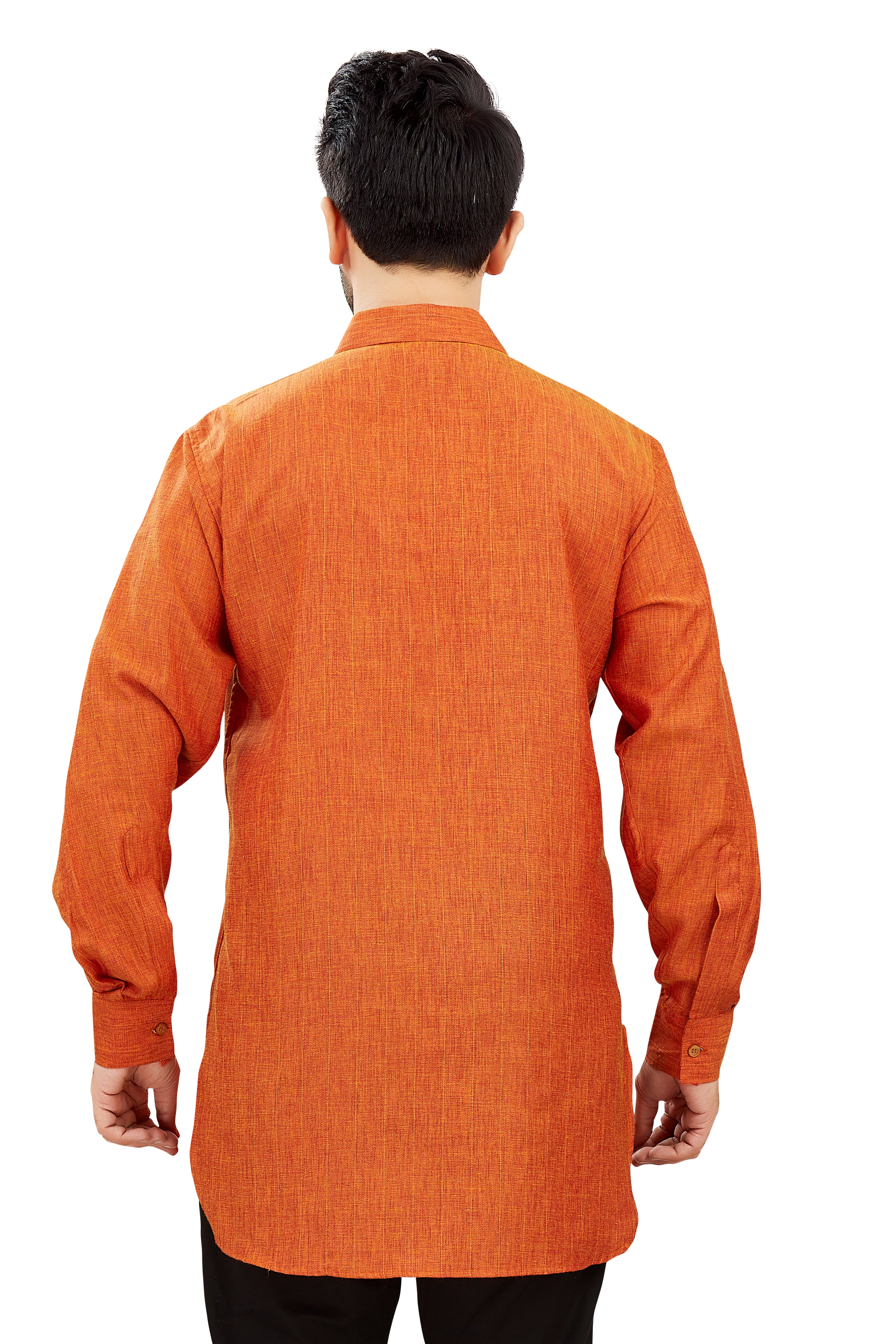 Mens Cotton Silk Plain Kurta - Roop Darshan