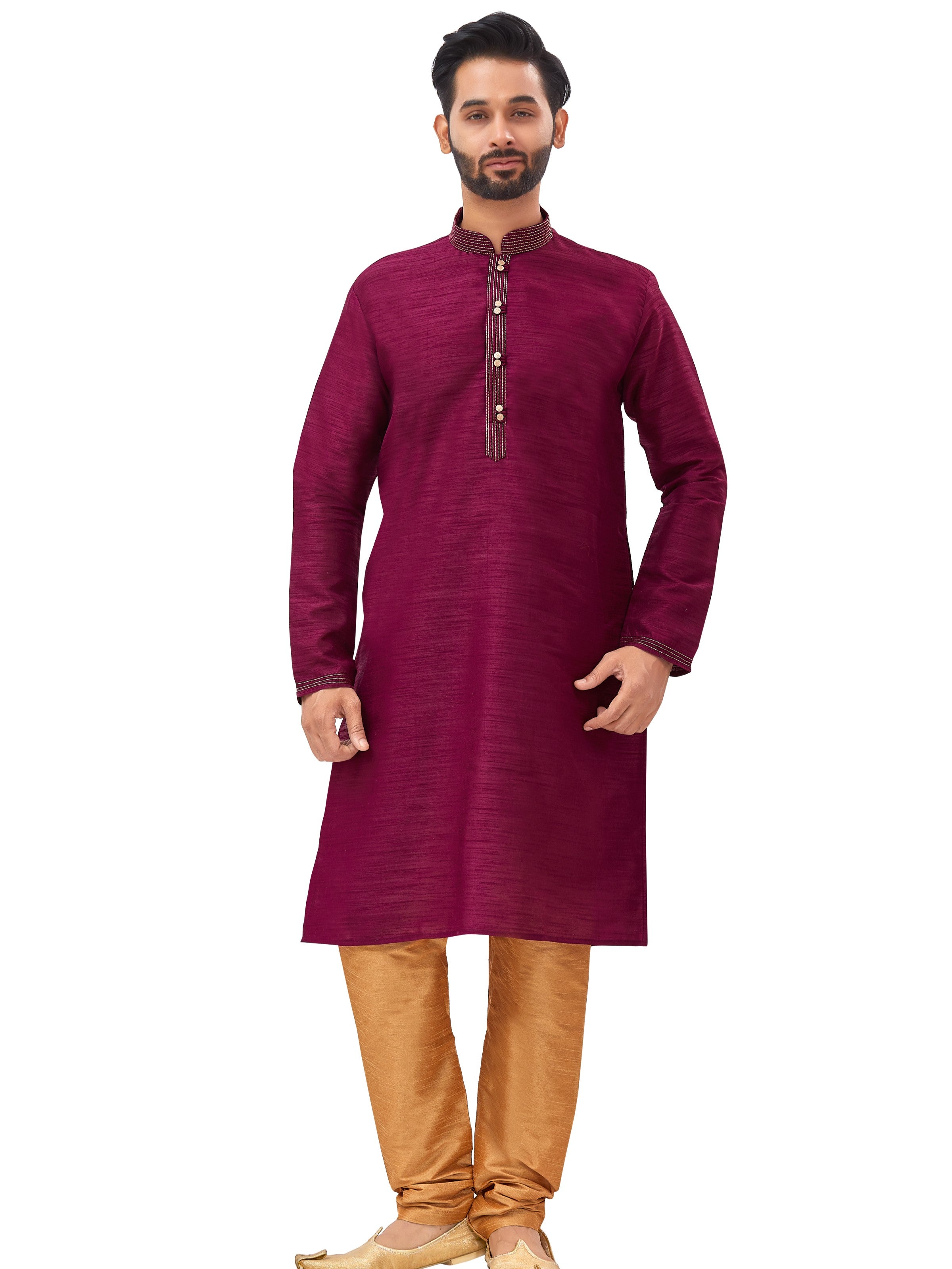 Mens Plain Kurta Set - Roop Darshan