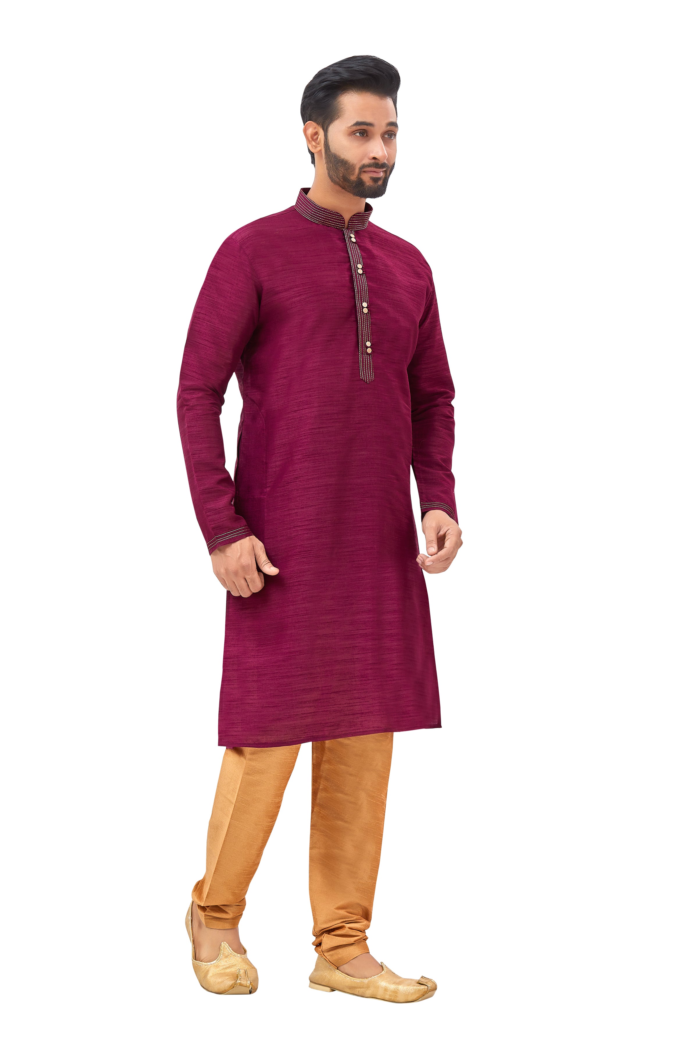 Mens Plain Kurta Set - Roop Darshan