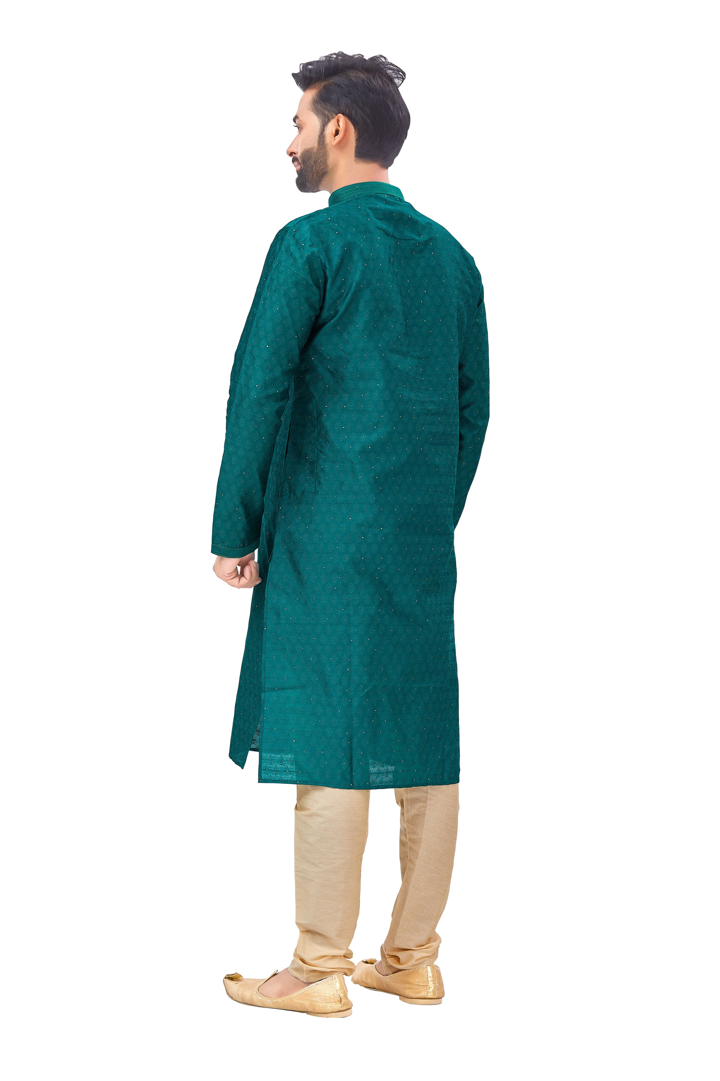 Mens Plain Silk Kurta Set - Roop Darshan