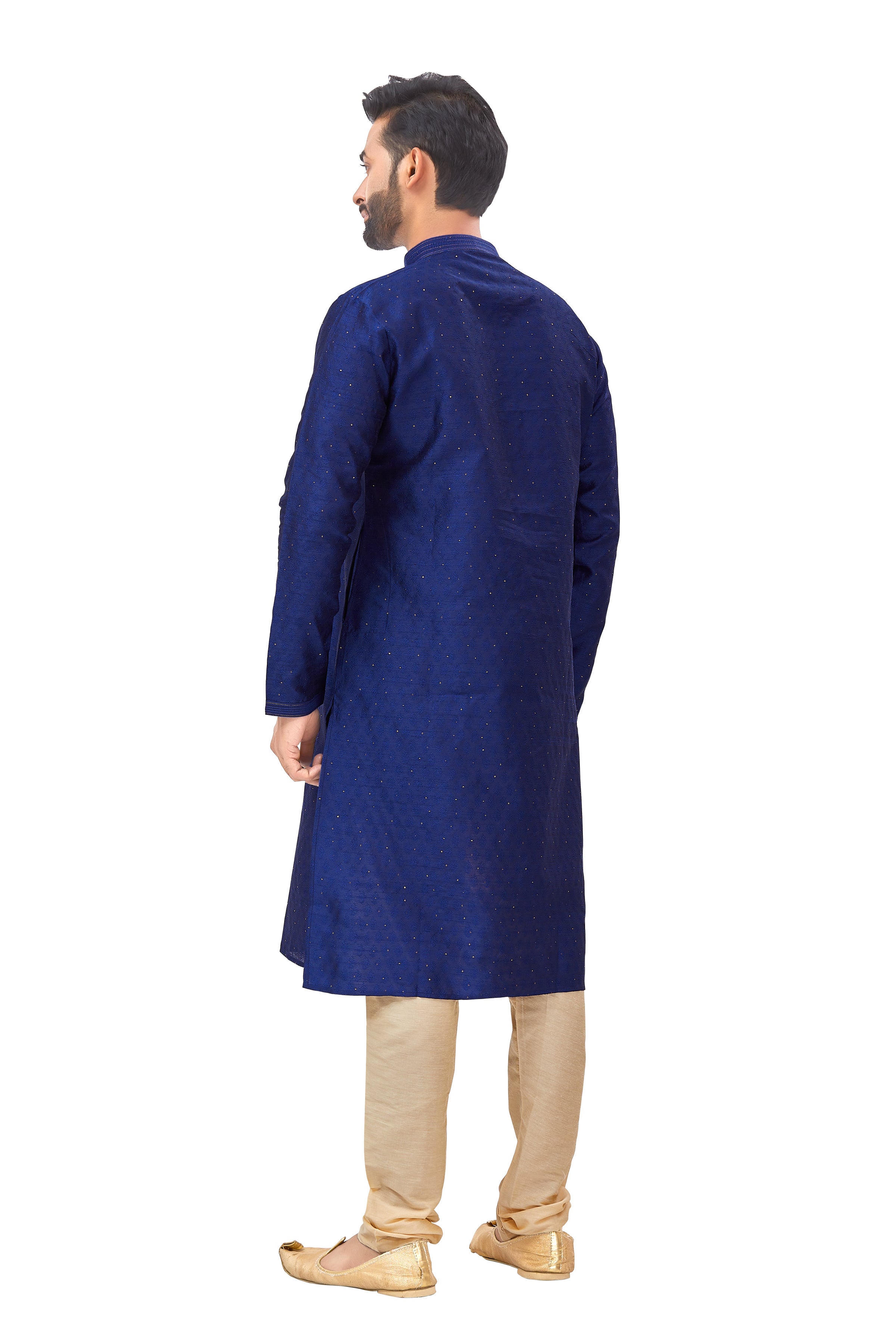 Mens Plain Silk Kurta Set - Roop Darshan