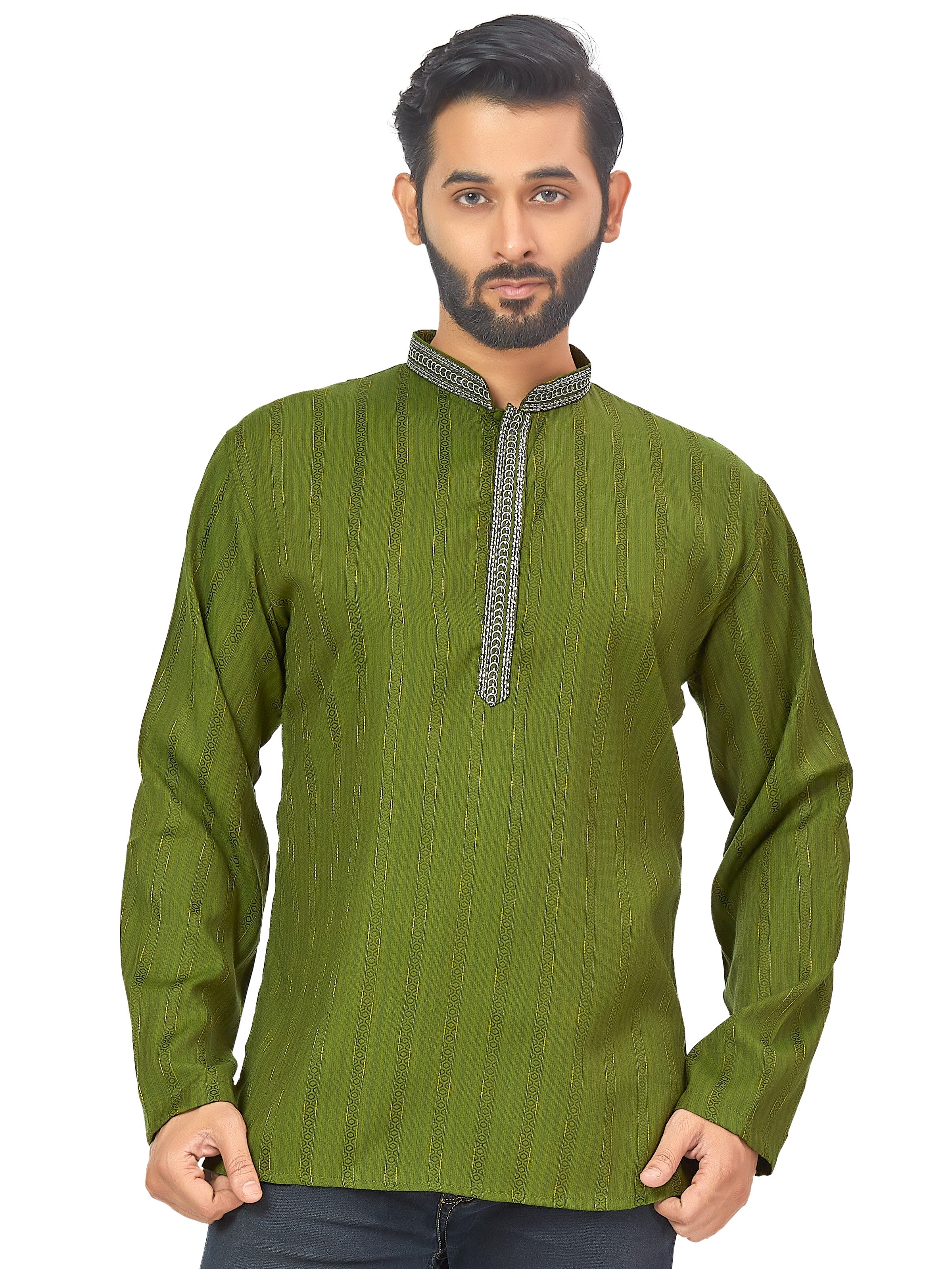 Mens Embroidered Kurti - Roop Darshan