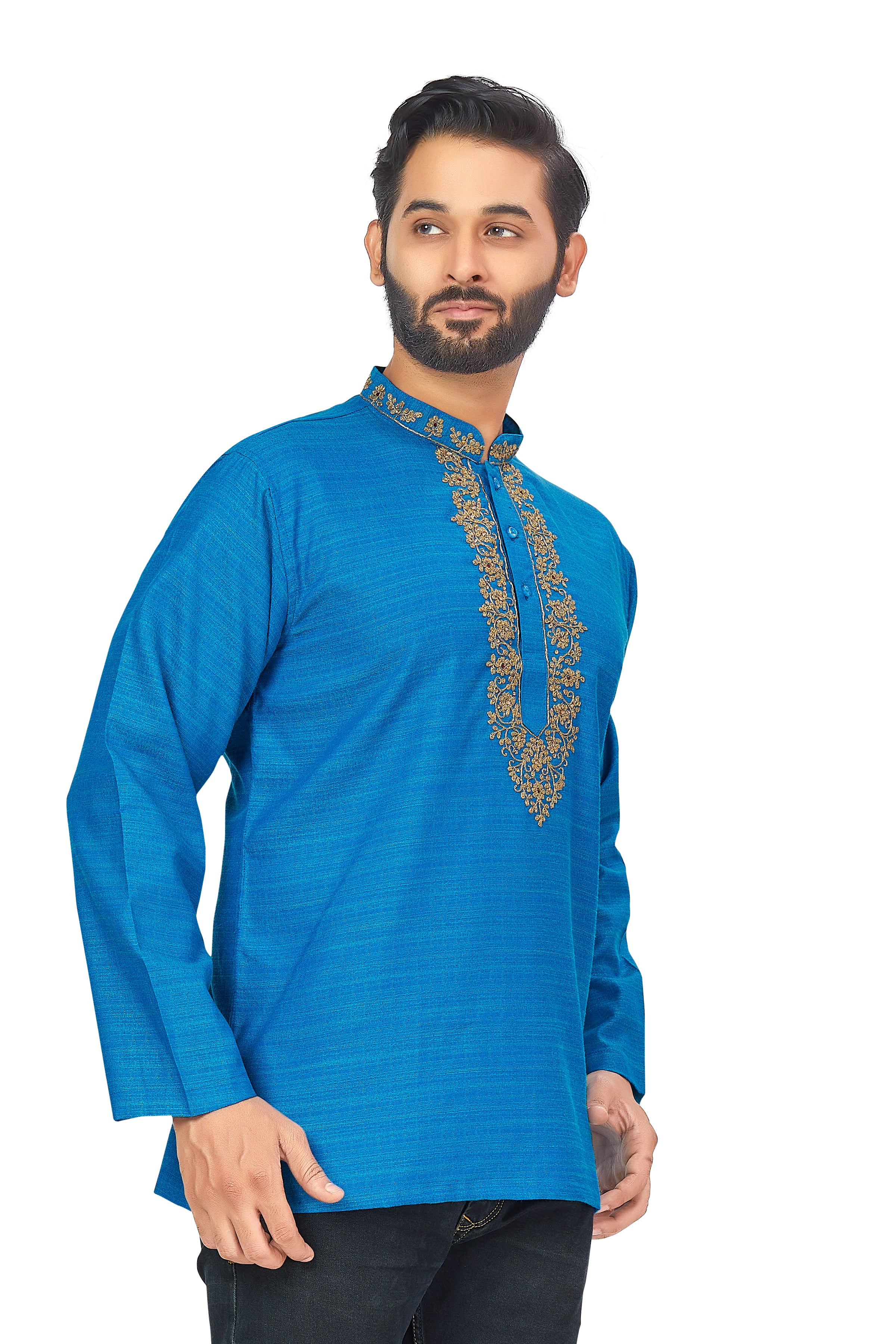 Mens Embroidered Kurti - Roop Darshan