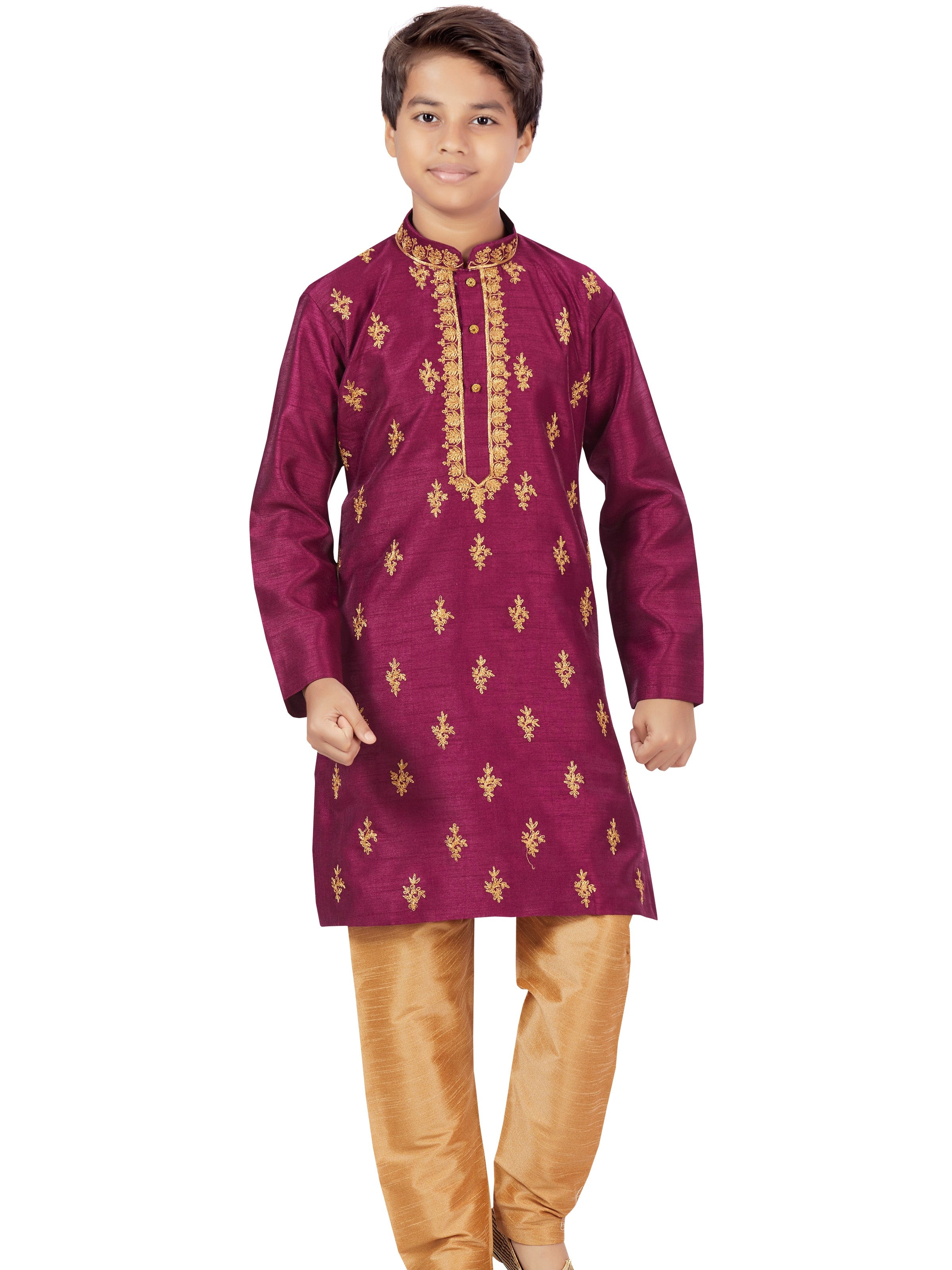 Boys Embroidered Kurta Payjama - Roop Darshan