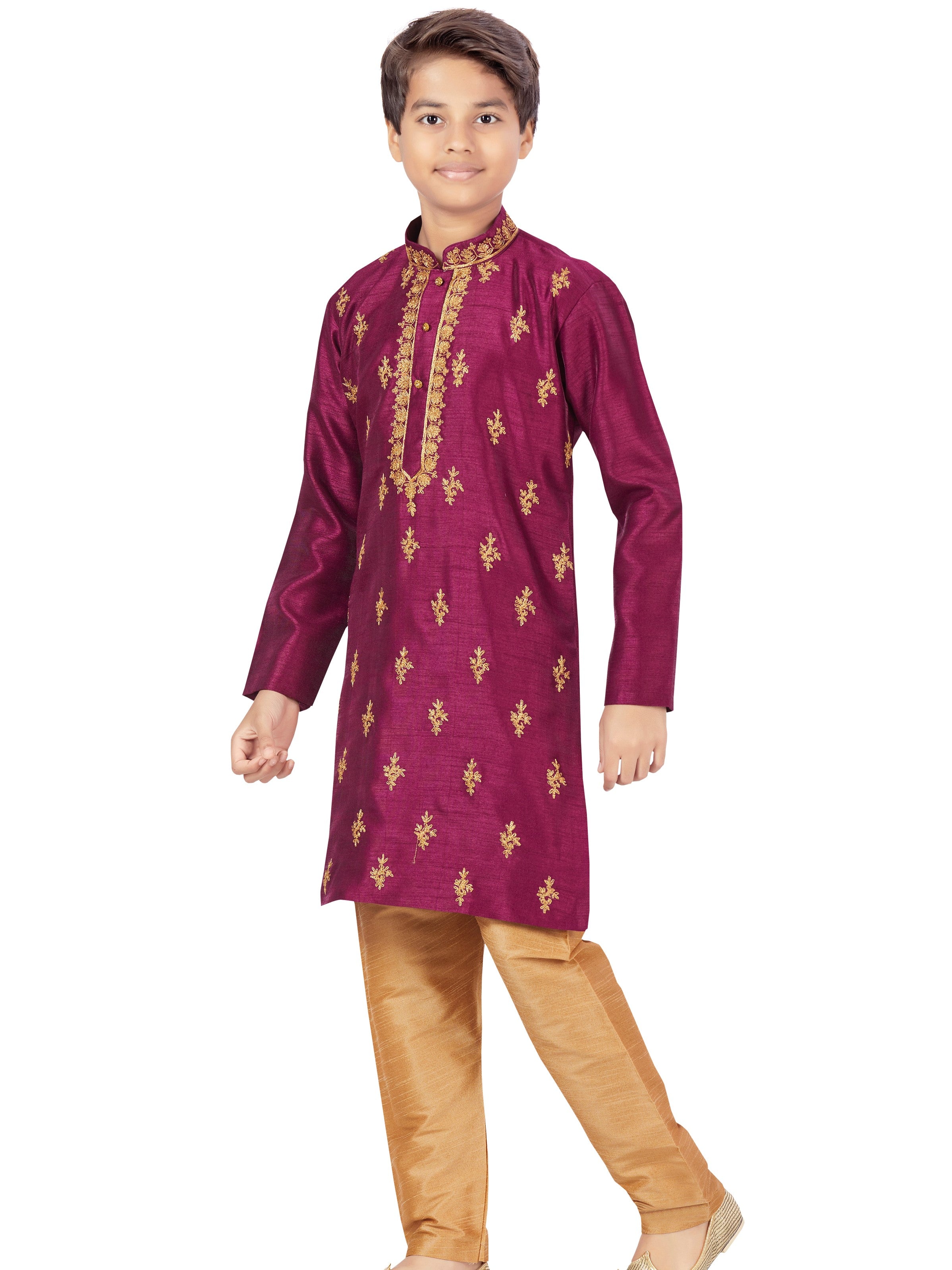 Boys Embroidered Kurta Payjama - Roop Darshan