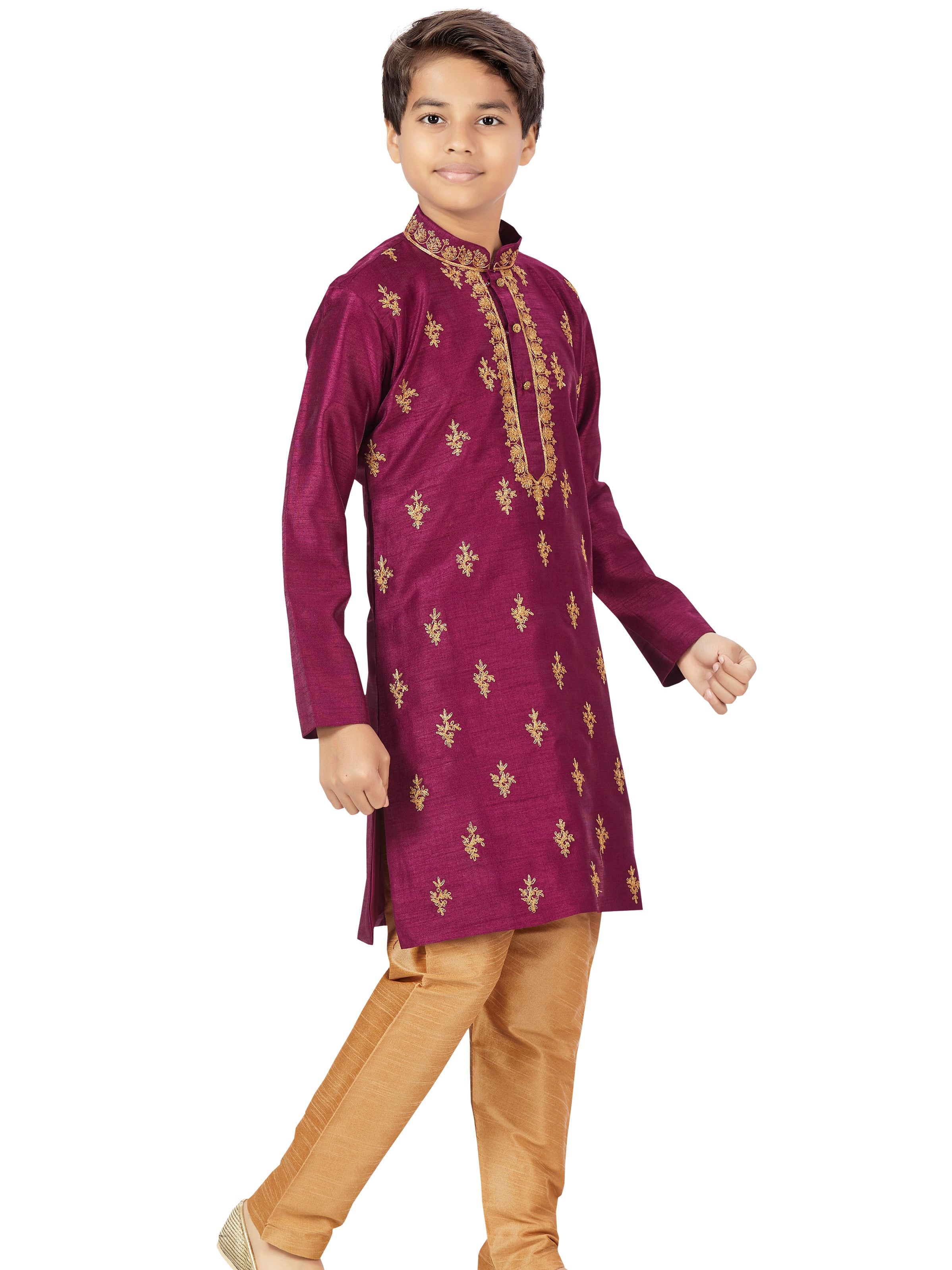 Boys Embroidered Kurta Payjama - Roop Darshan