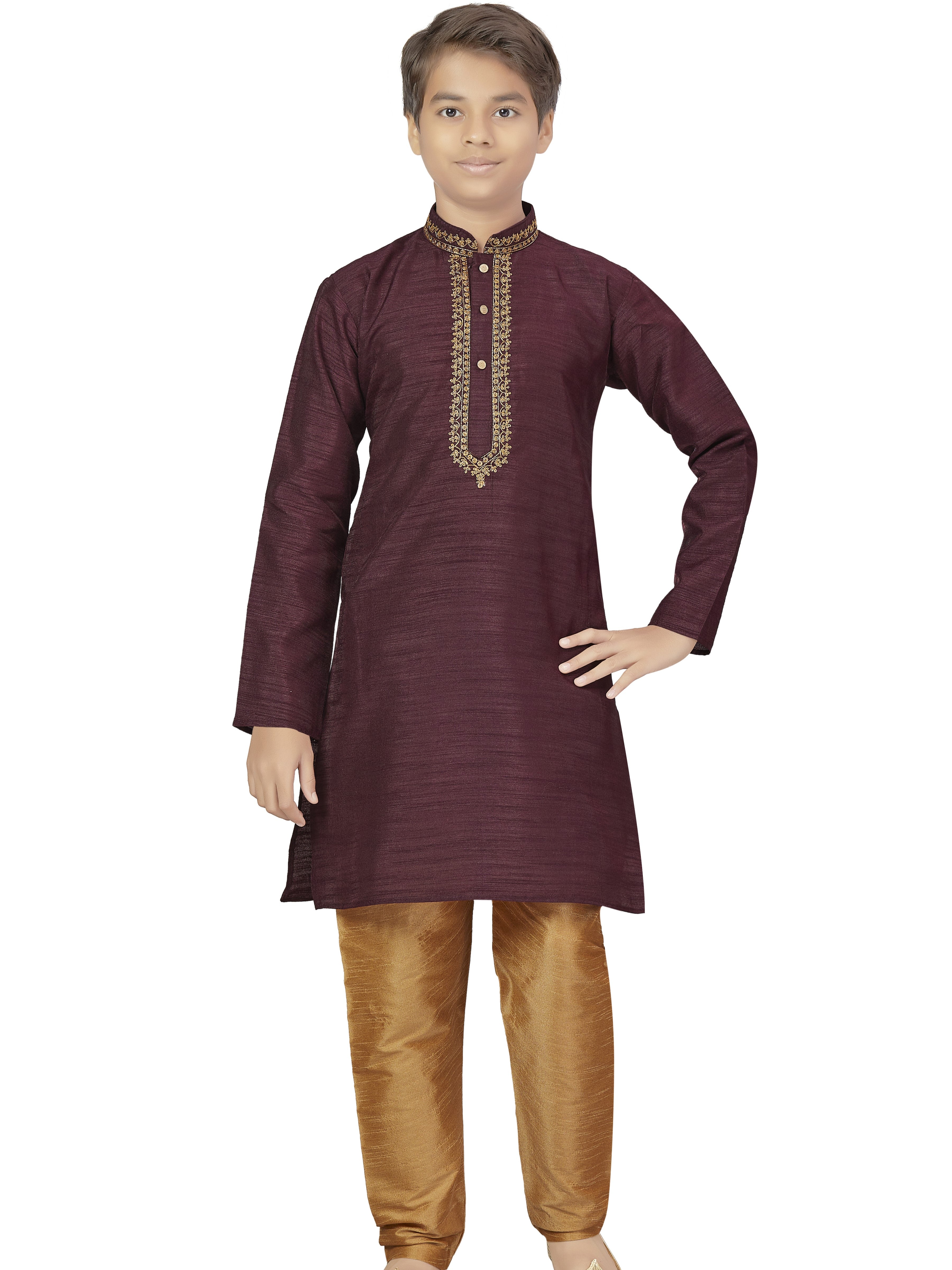 Boys Embroidered Kurta Payjama - Roop Darshan