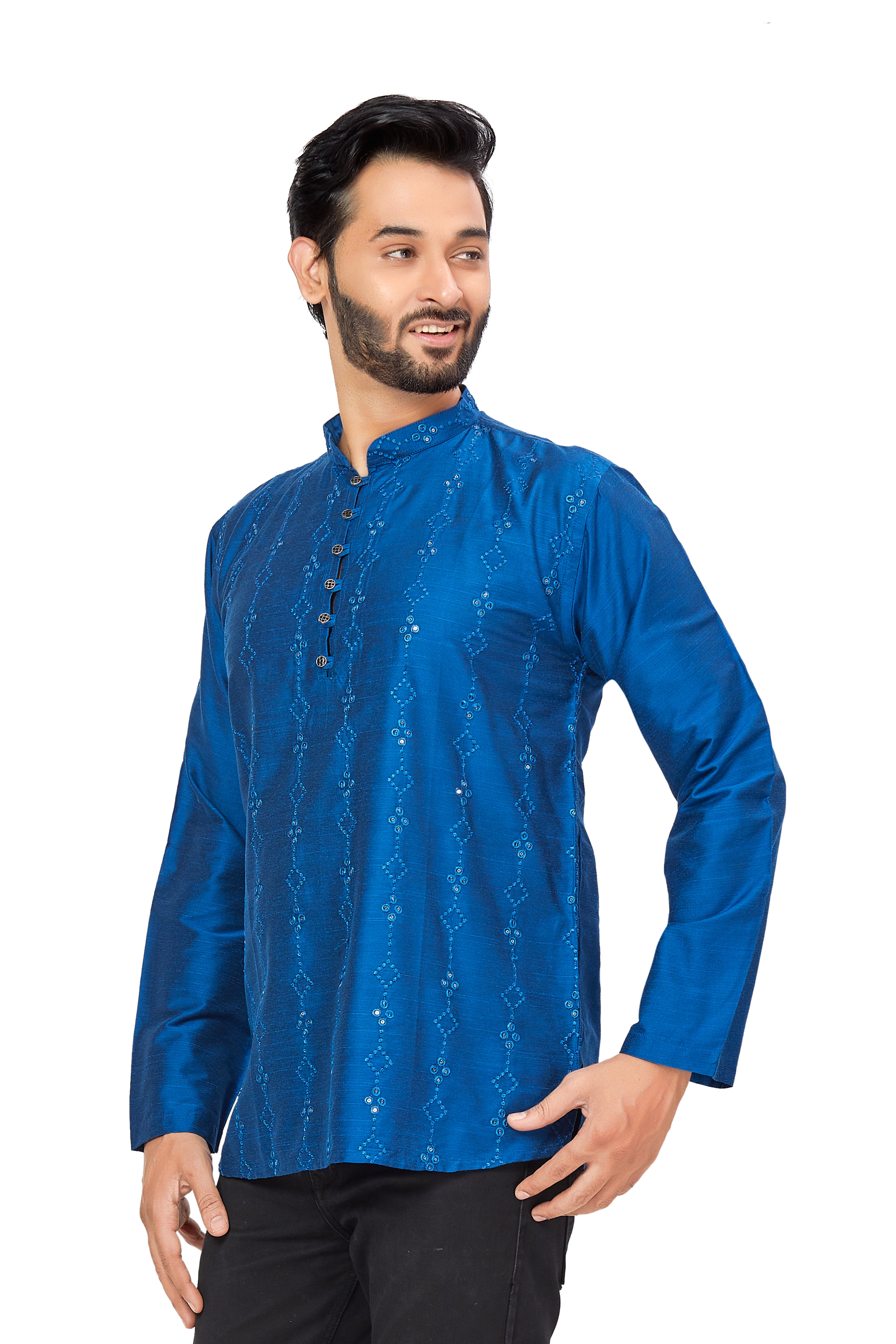 Mens Resham Embroidered Kurti - Roop Darshan