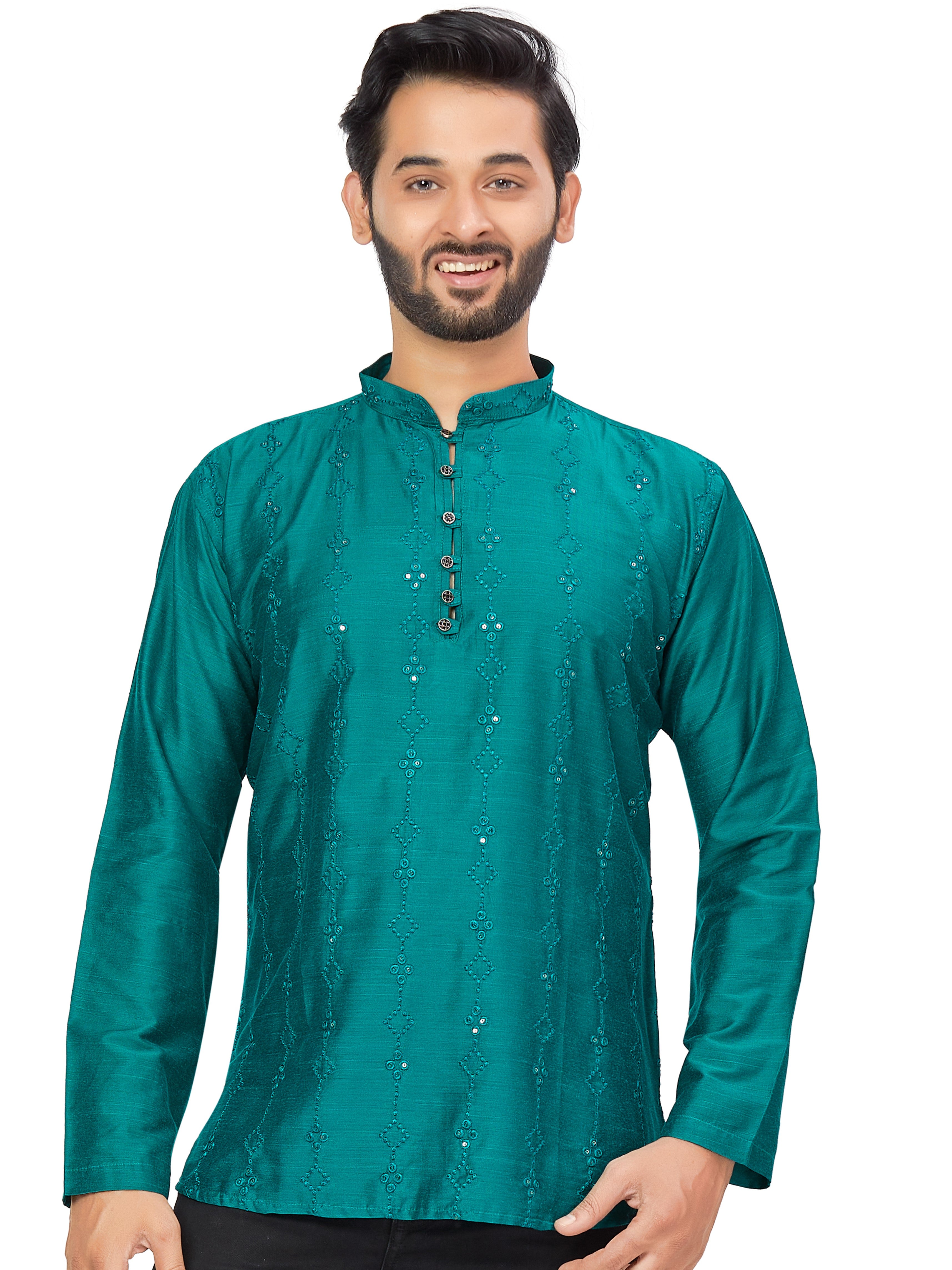 Mens Resham Embroidered Kurti - Roop Darshan