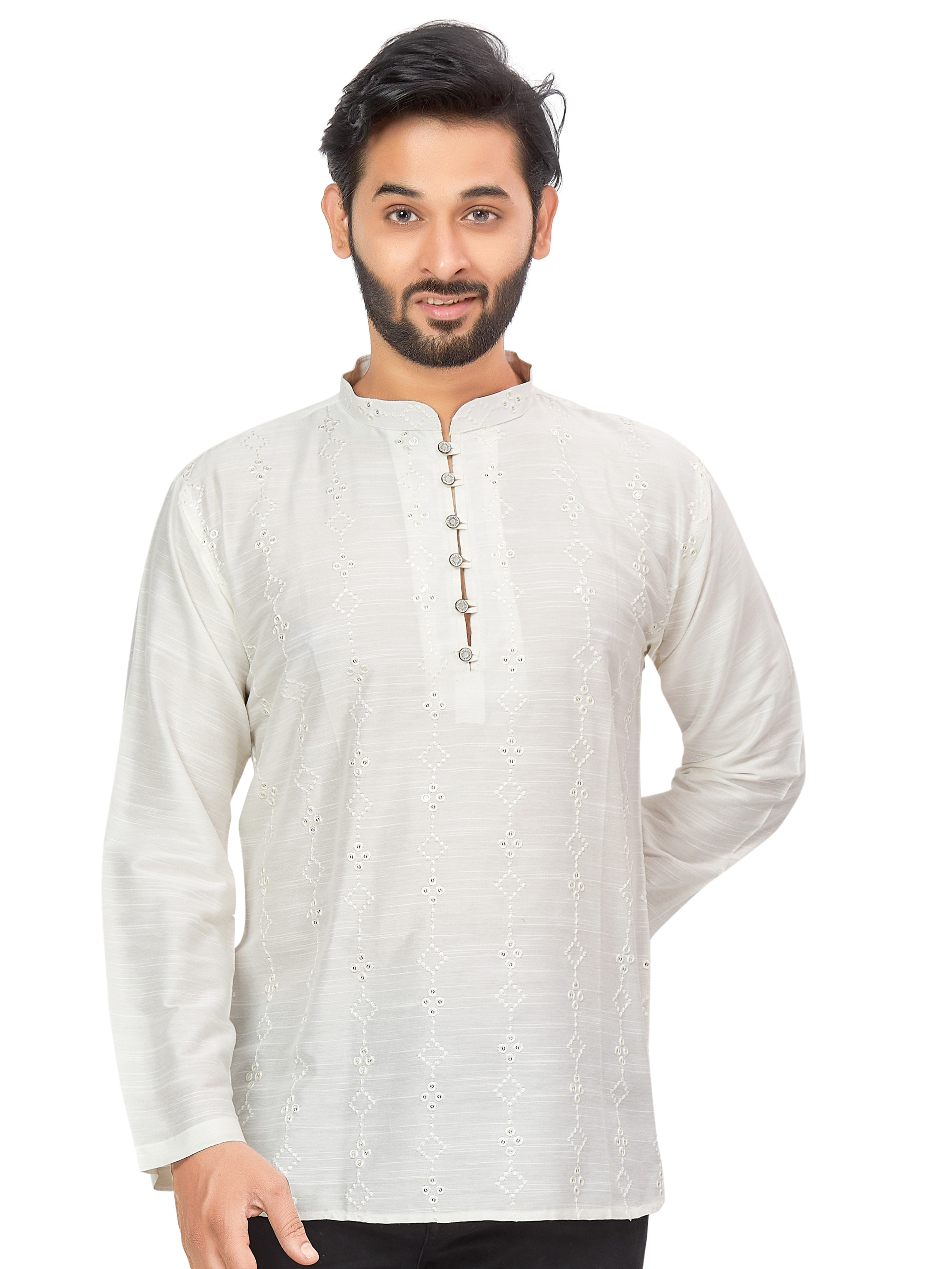 Mens Resham Embroidered Kurti - Roop Darshan