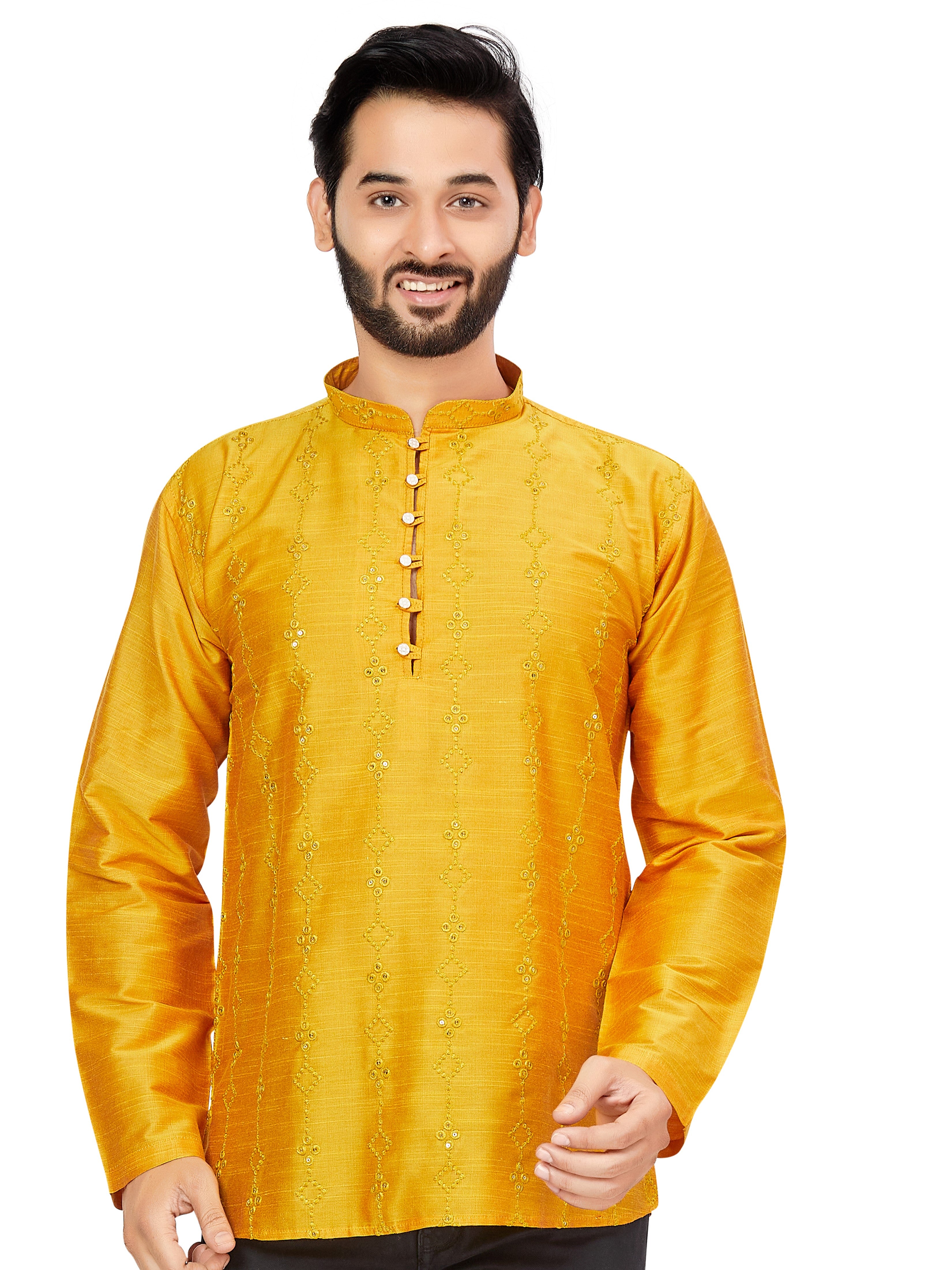 Mens Resham Embroidered Kurti - Roop Darshan