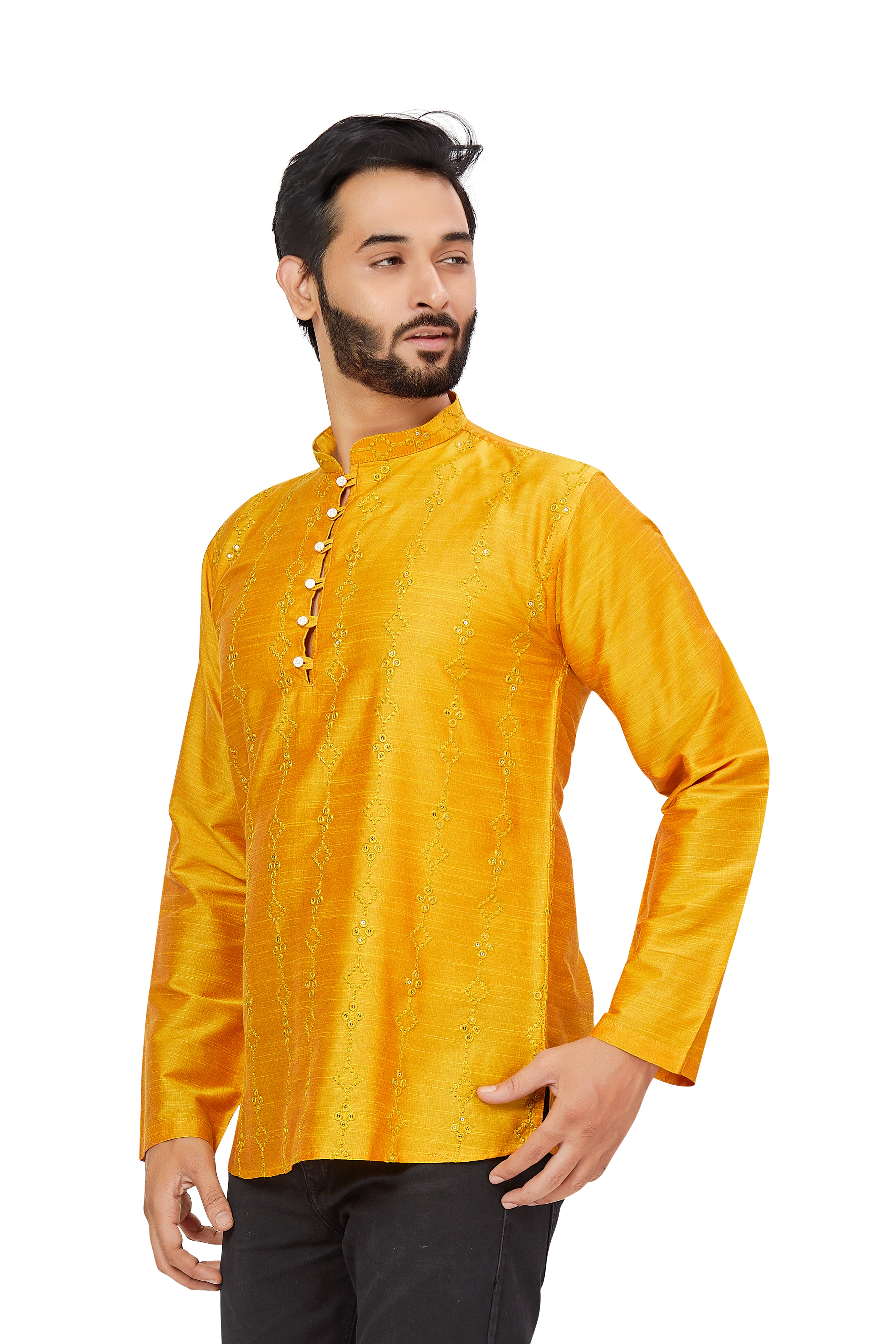 Mens Resham Embroidered Kurti - Roop Darshan