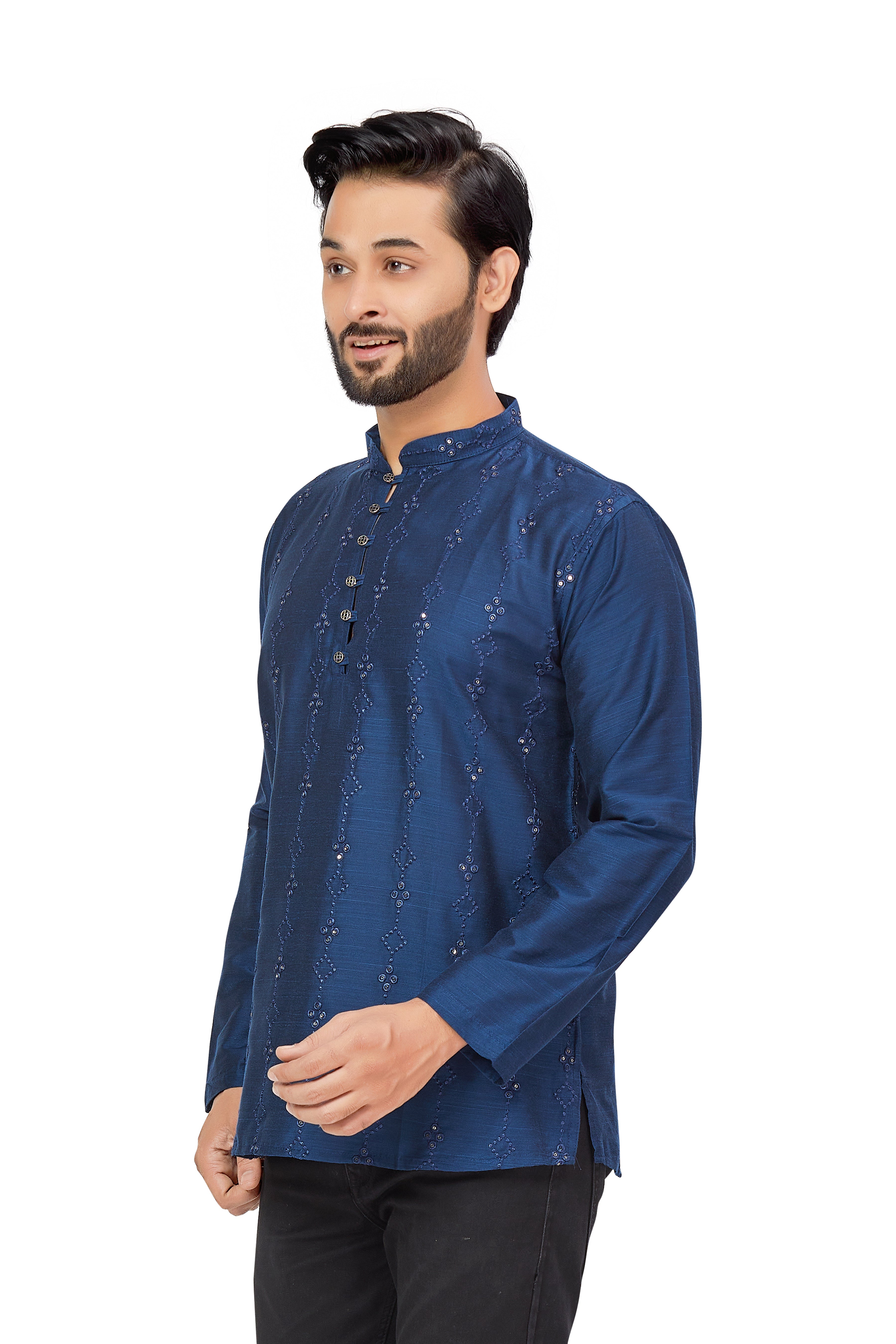 Mens Resham Embroidered Kurti - Roop Darshan