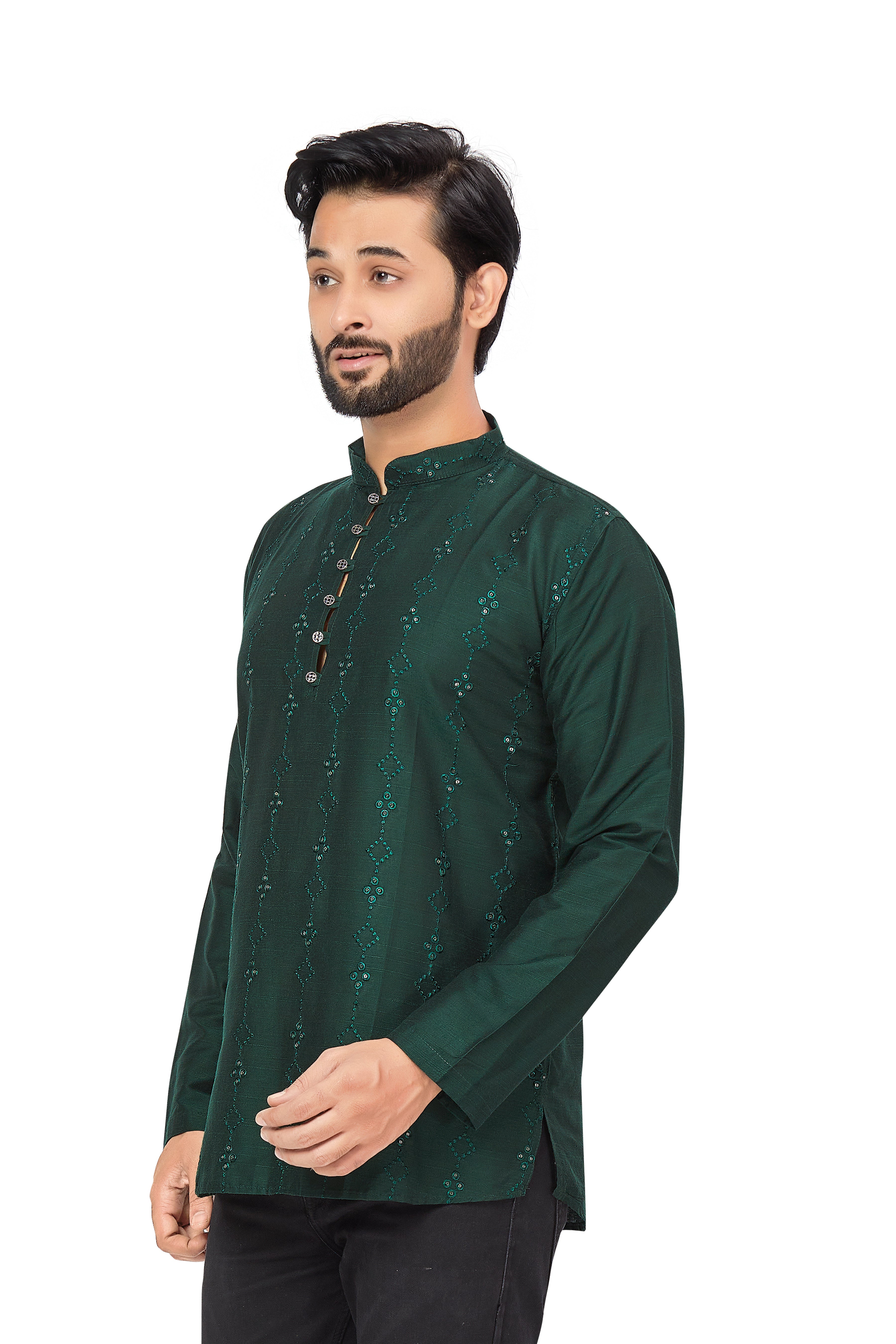 Mens Resham Embroidered Kurti - Roop Darshan