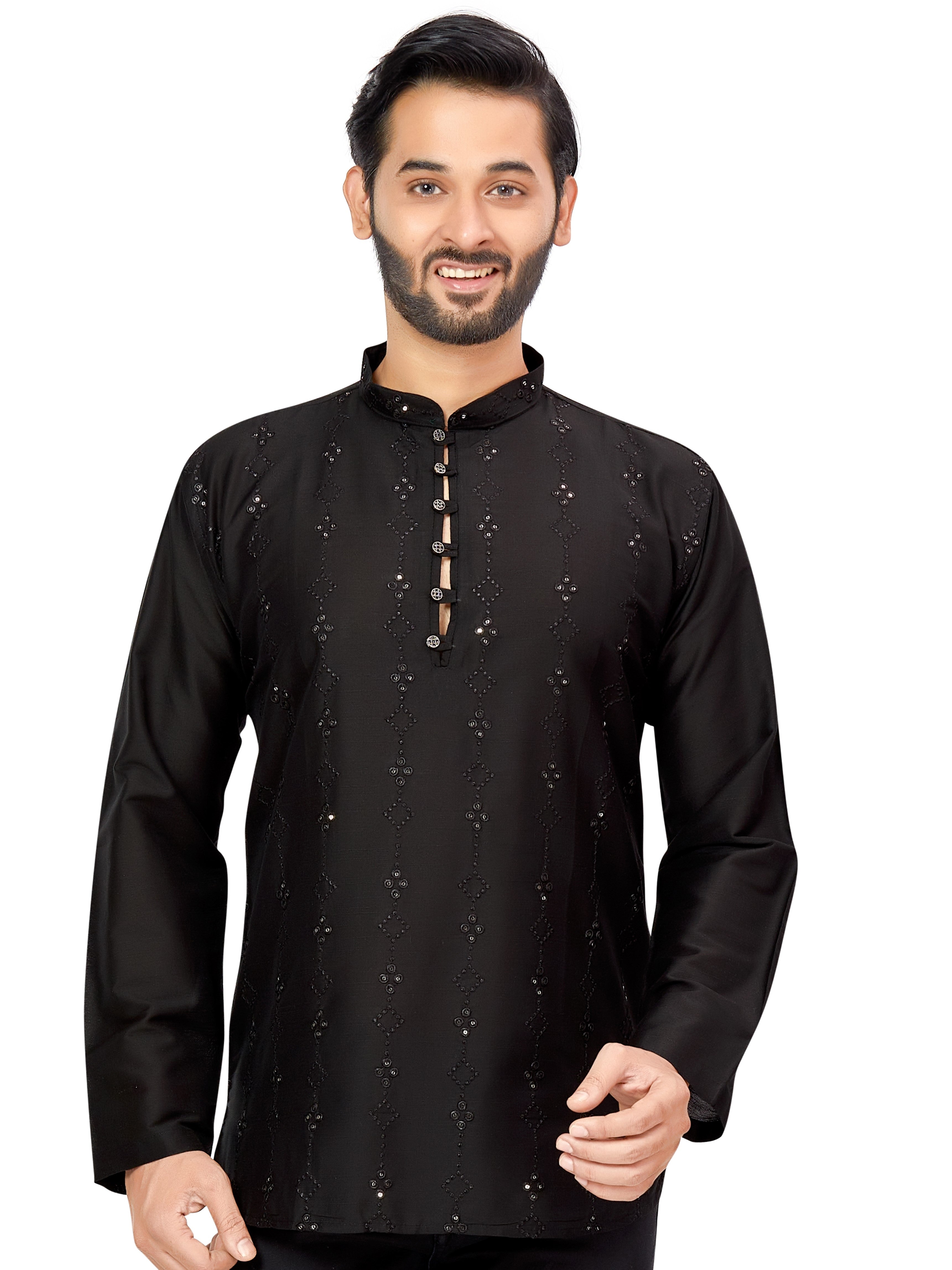 Mens Resham Embroidered Kurti - Roop Darshan