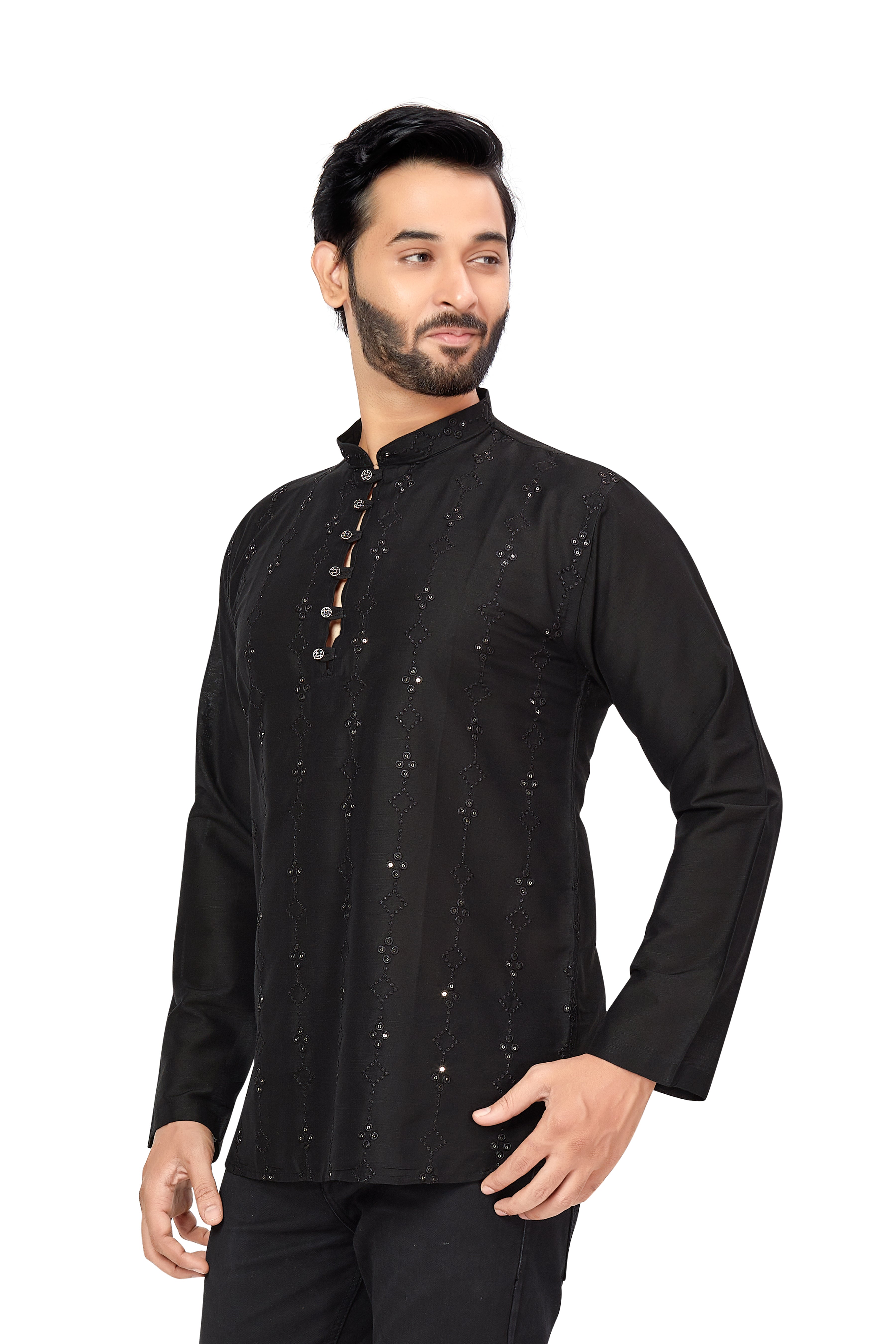 Mens Resham Embroidered Kurti - Roop Darshan