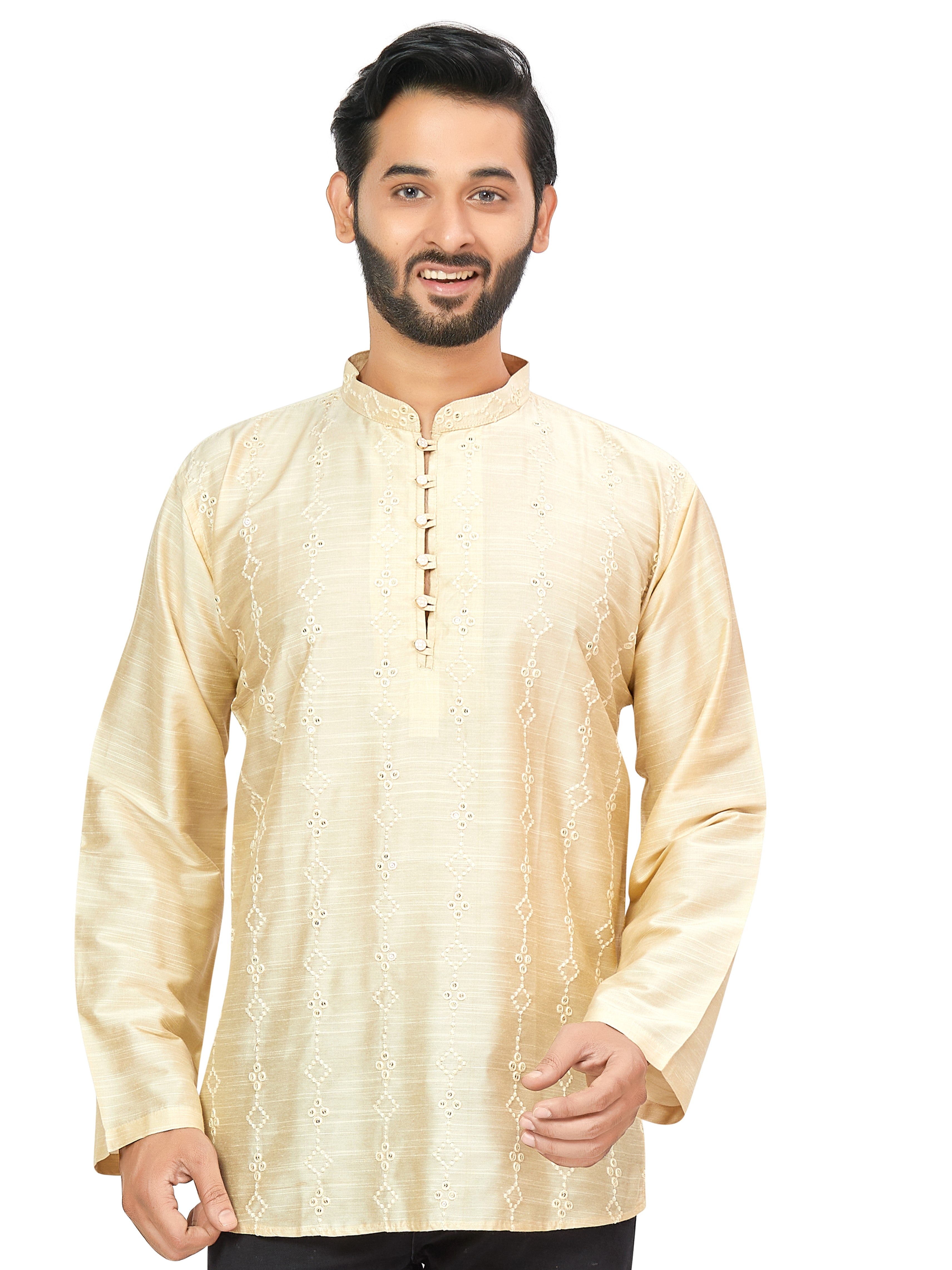 Mens Resham Embroidered Kurti - Roop Darshan