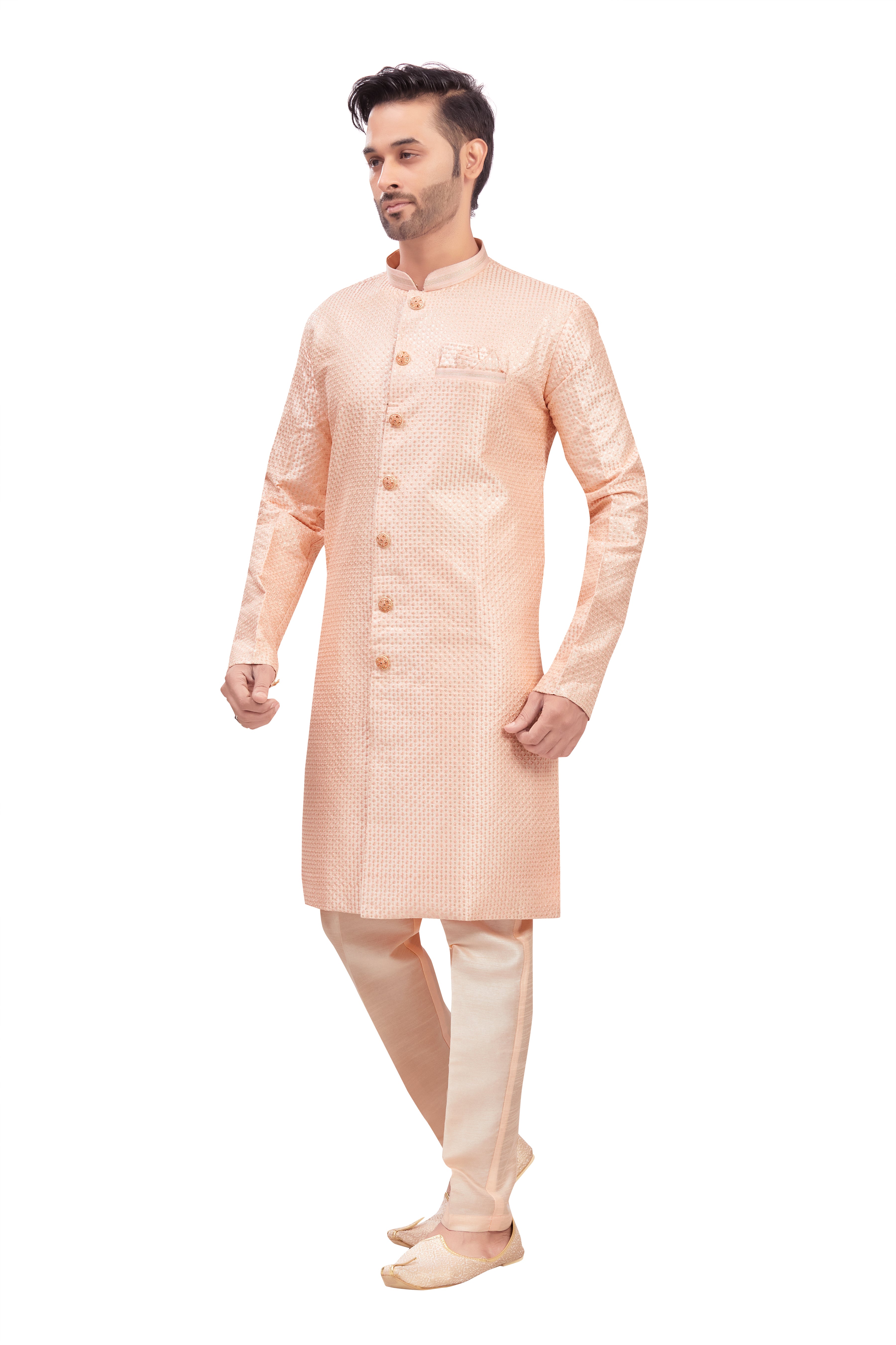 Mens Tiki Resham Embroidered Work Kurta Set - Roop Darshan