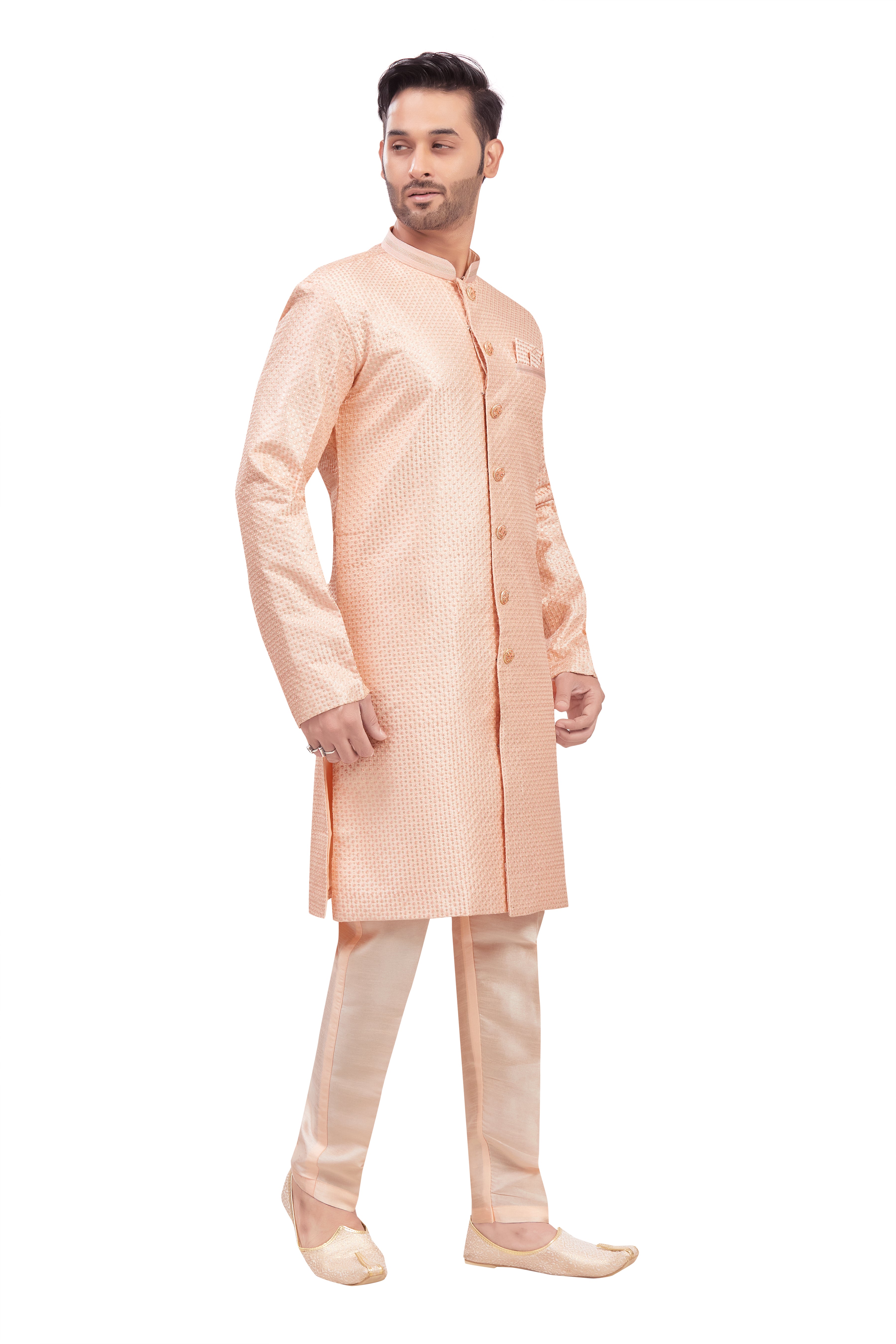 Mens Tiki Resham Embroidered Work Kurta Set - Roop Darshan