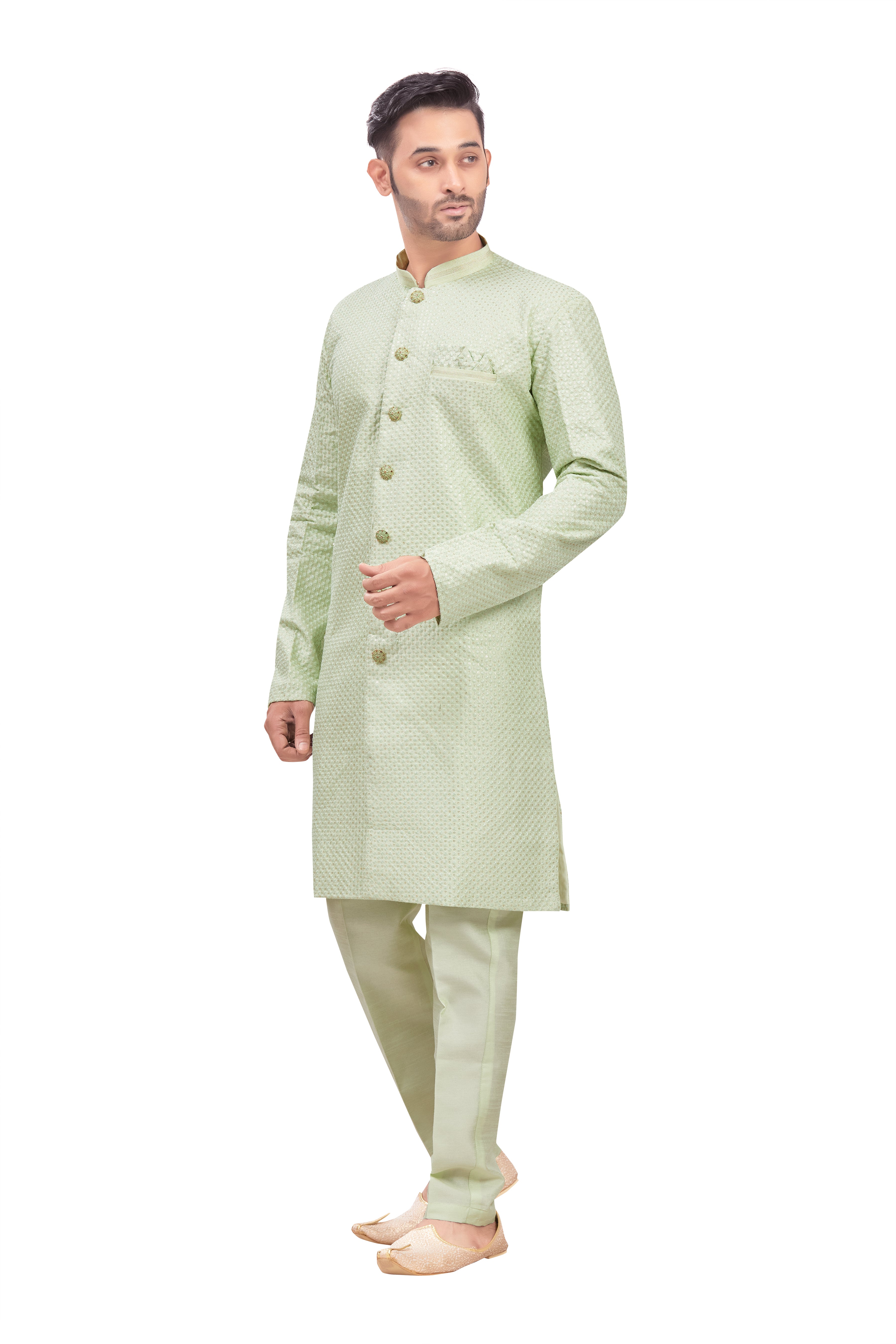 Mens Tiki Resham Embroidered Work Kurta Set - Roop Darshan