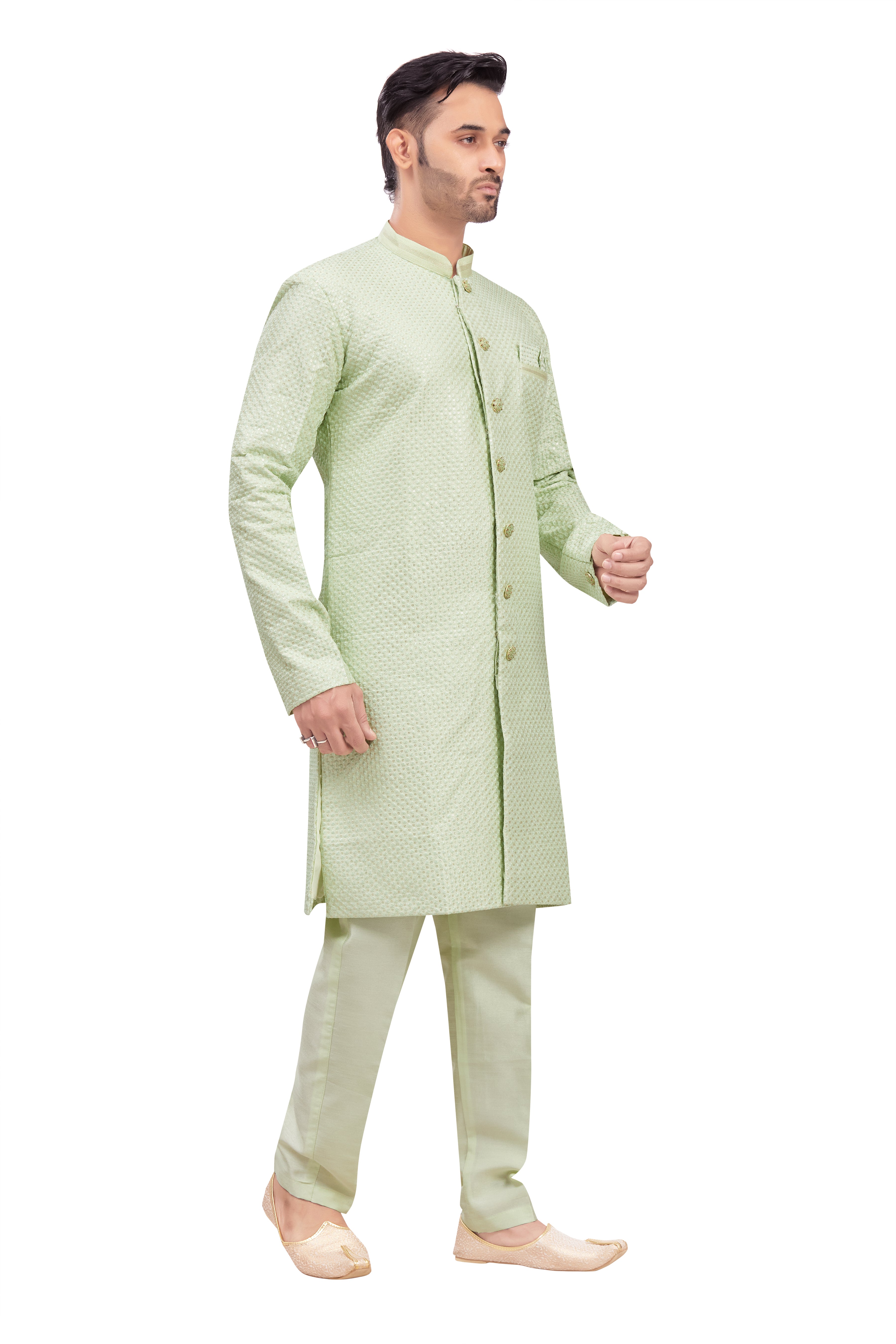 Mens Tiki Resham Embroidered Work Kurta Set - Roop Darshan