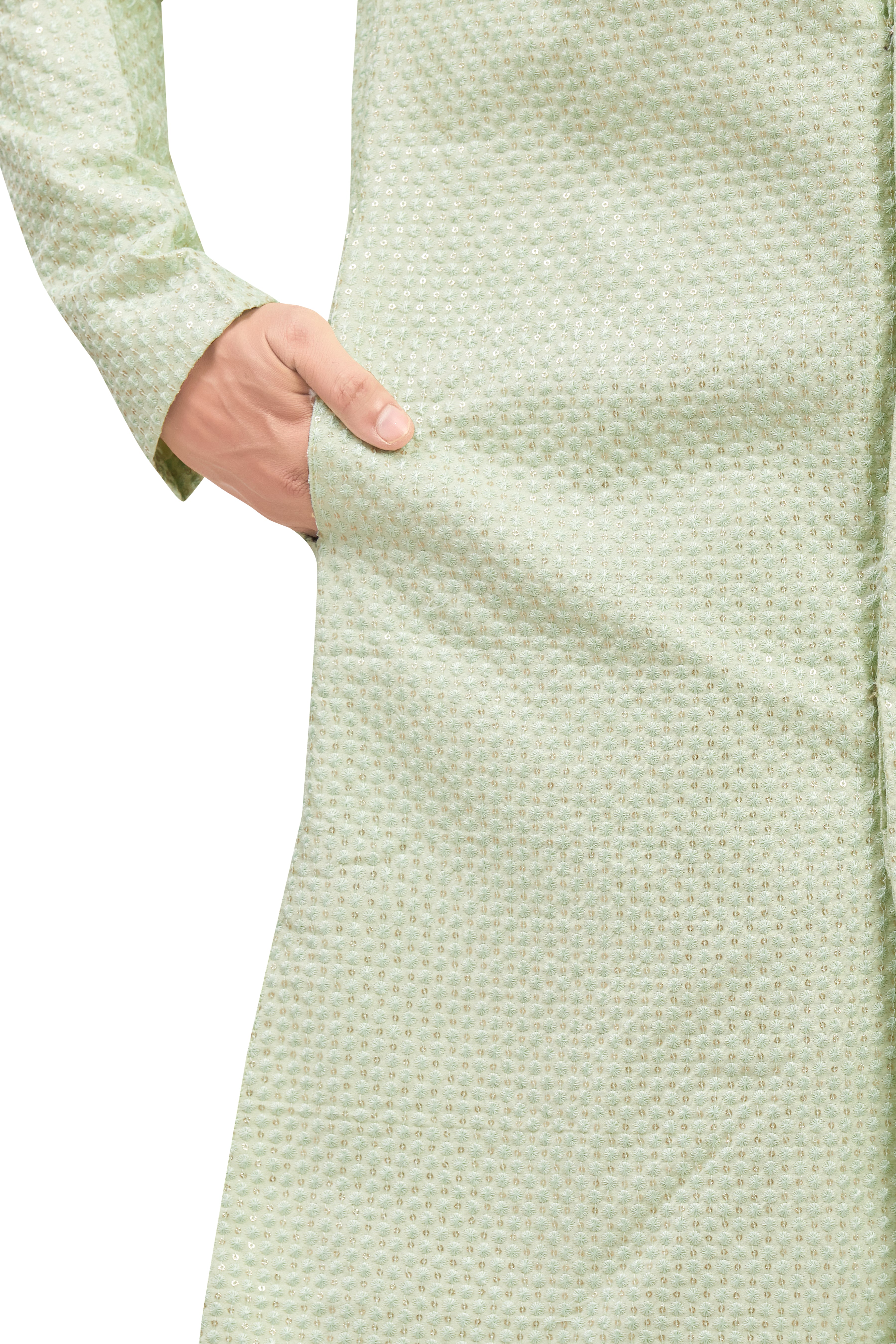 Mens Tiki Resham Embroidered Work Kurta Set - Roop Darshan