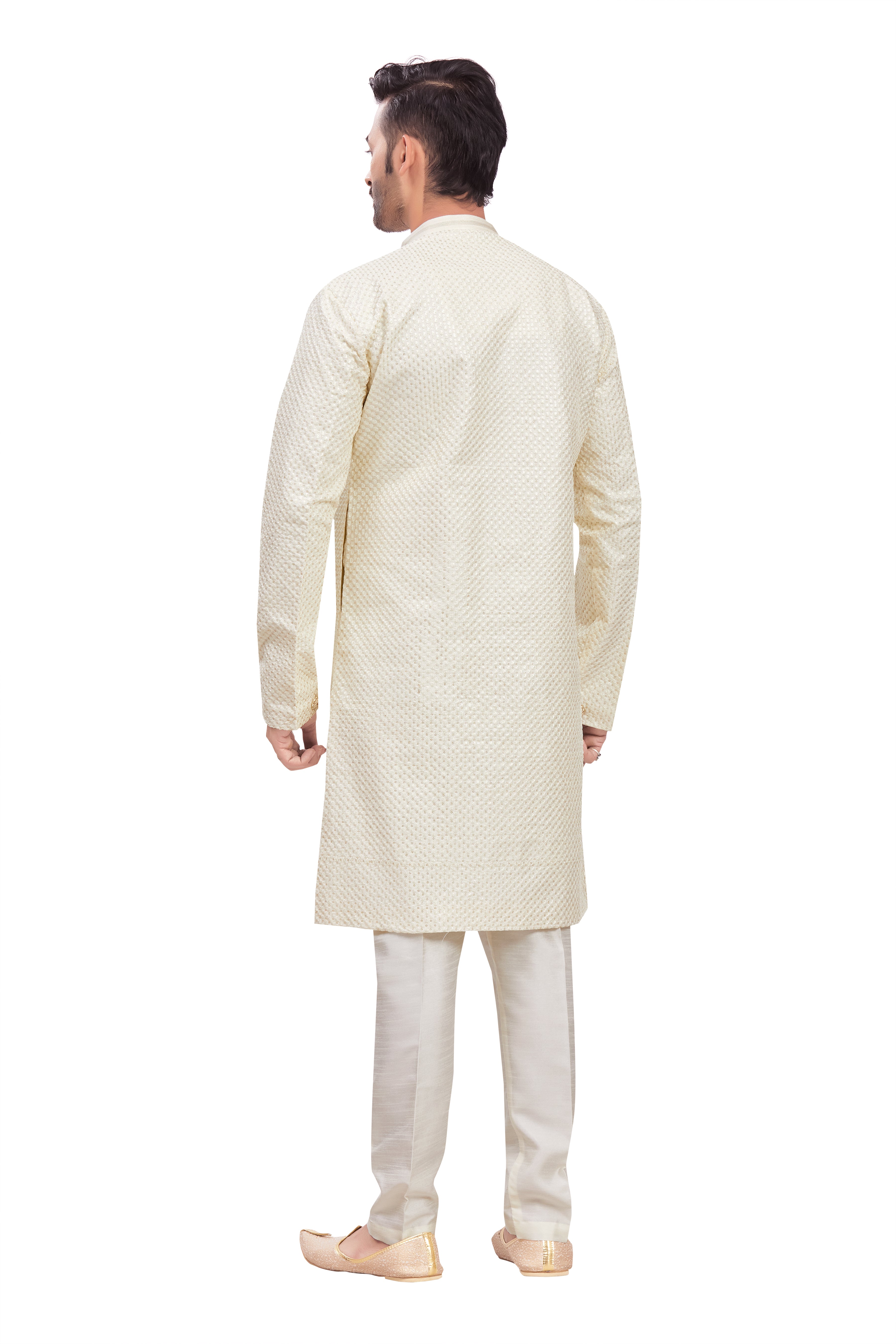 Mens Tiki Resham Embroidered Work Kurta Set - Roop Darshan