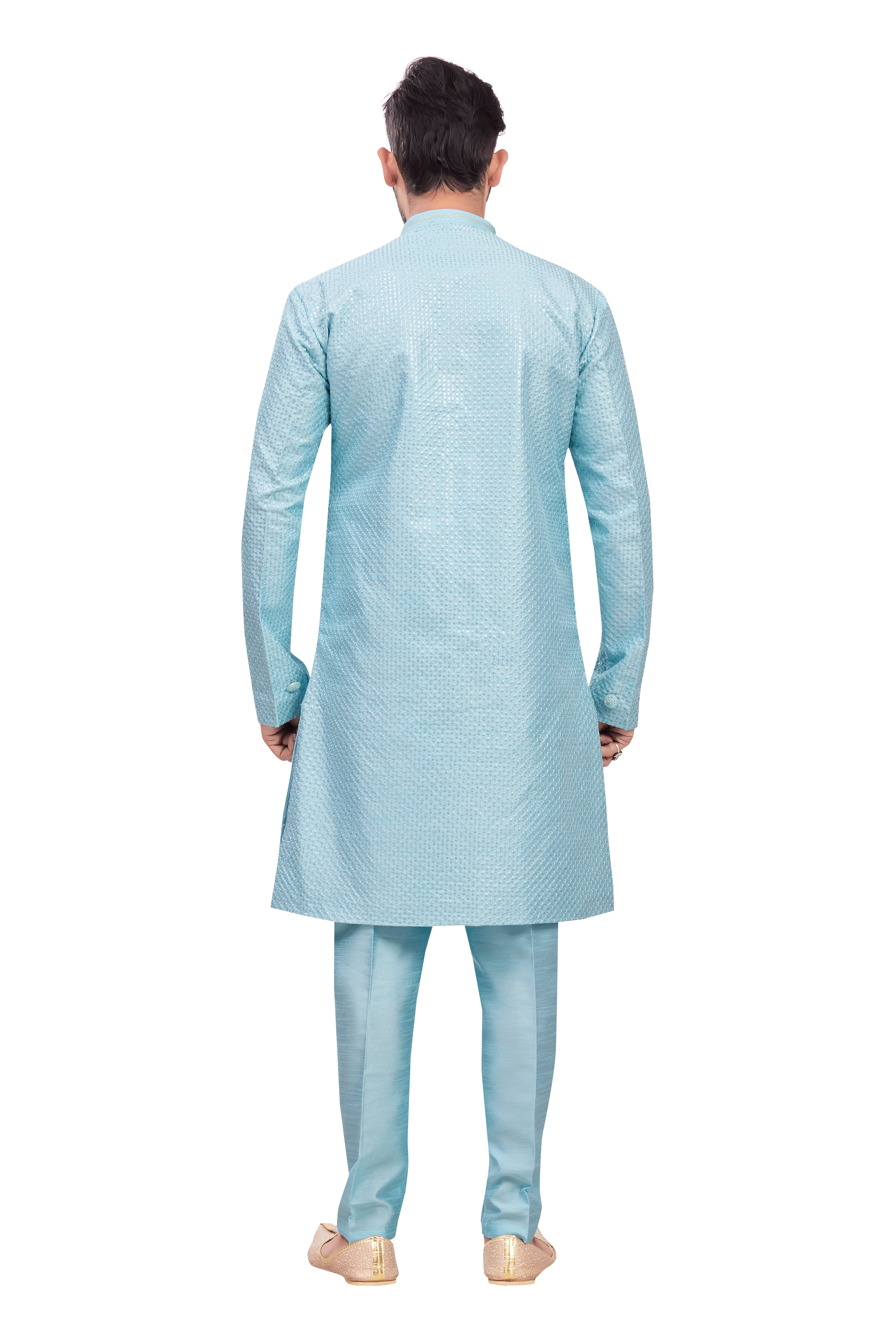 Mens Tiki Resham Embroidered Work Kurta Set - Roop Darshan