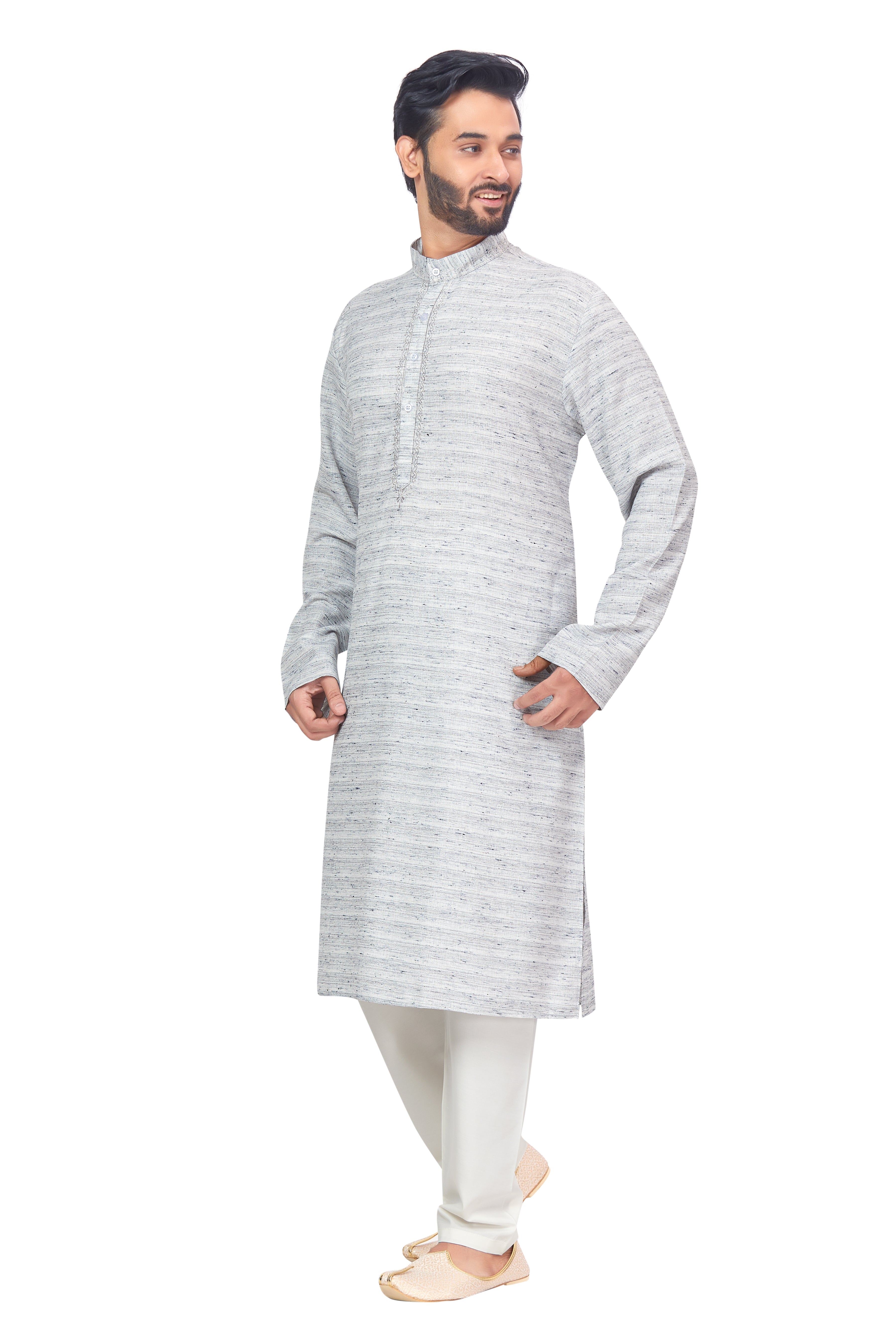 Mens Linen Kurta Set - Roop Darshan