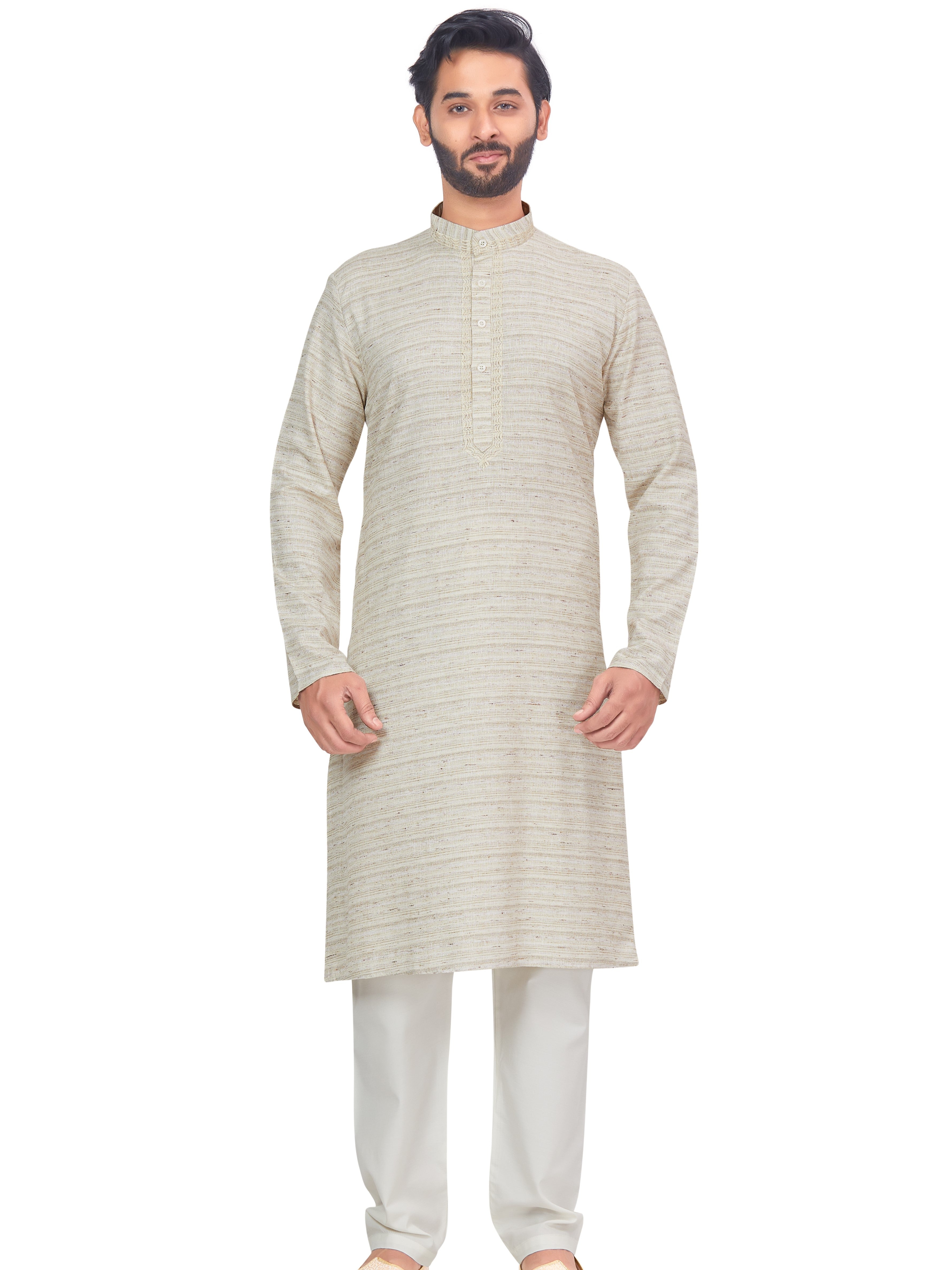 Mens Linen Kurta Set - Roop Darshan