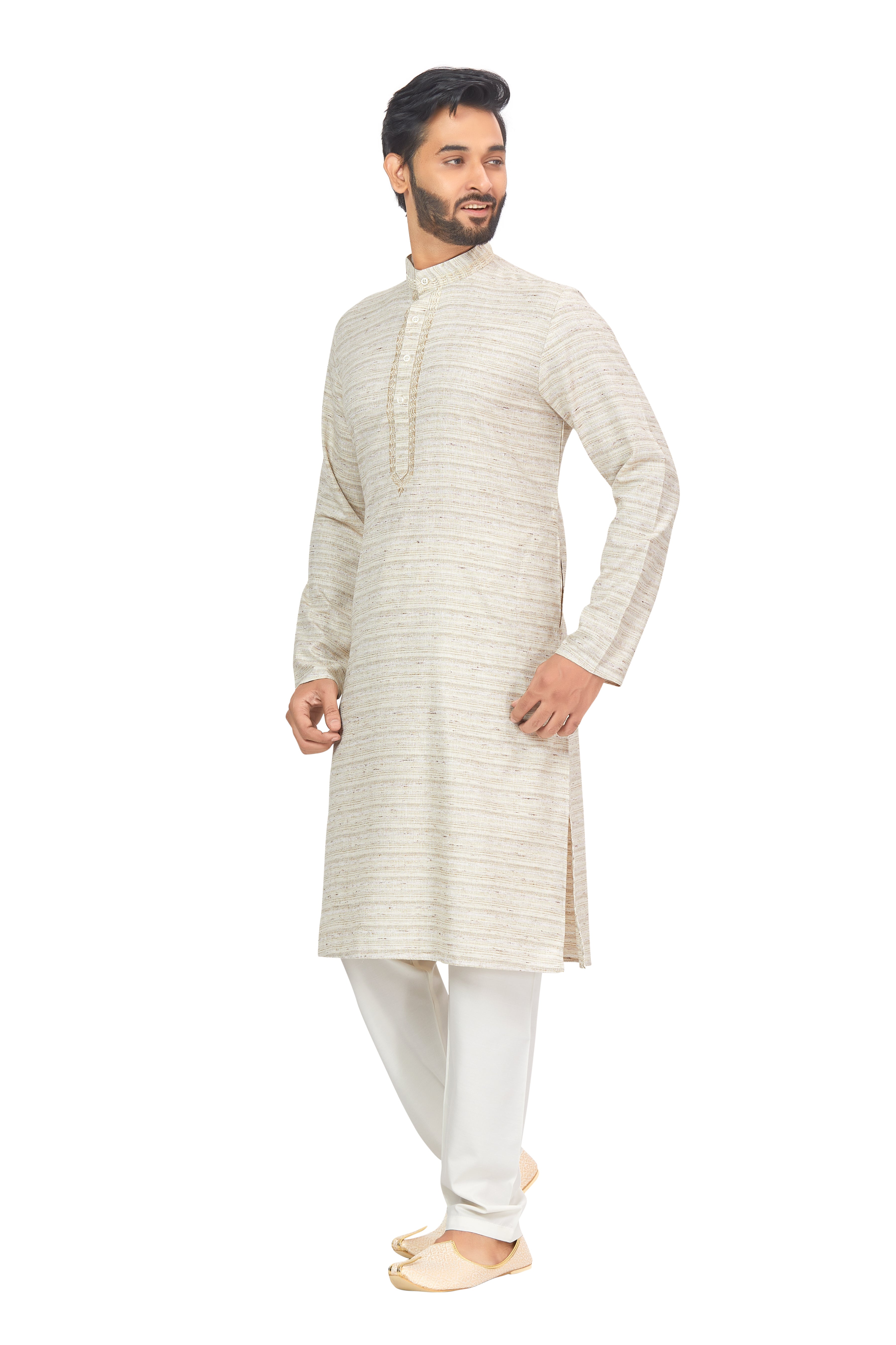 Mens Linen Kurta Set - Roop Darshan