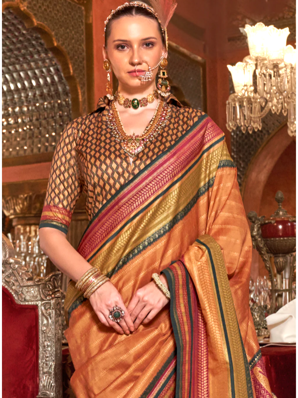 Chaitali Silk Printed Saree - Roop Darshan