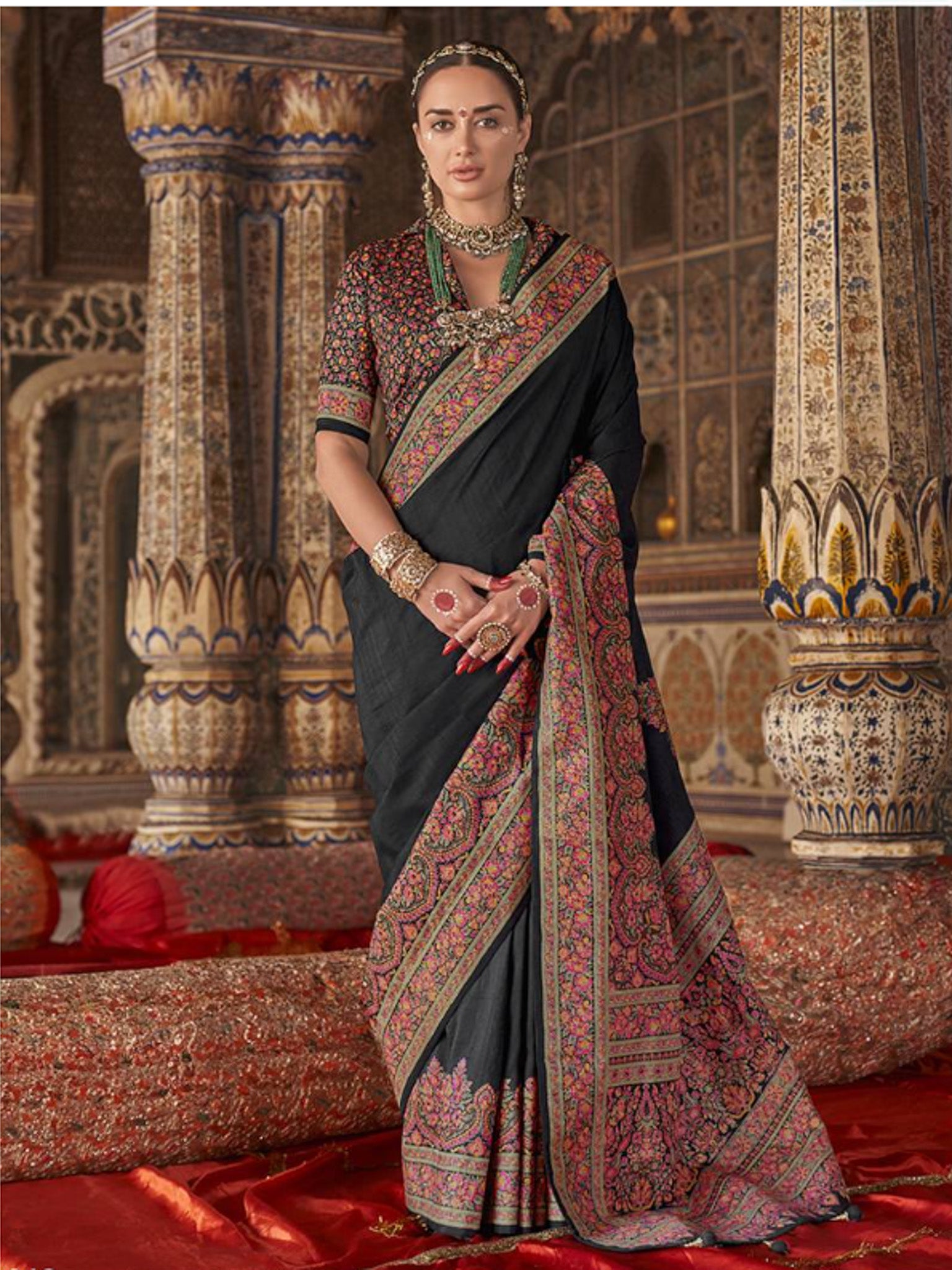 Binita Silk Printed Saree - Roop Darshan