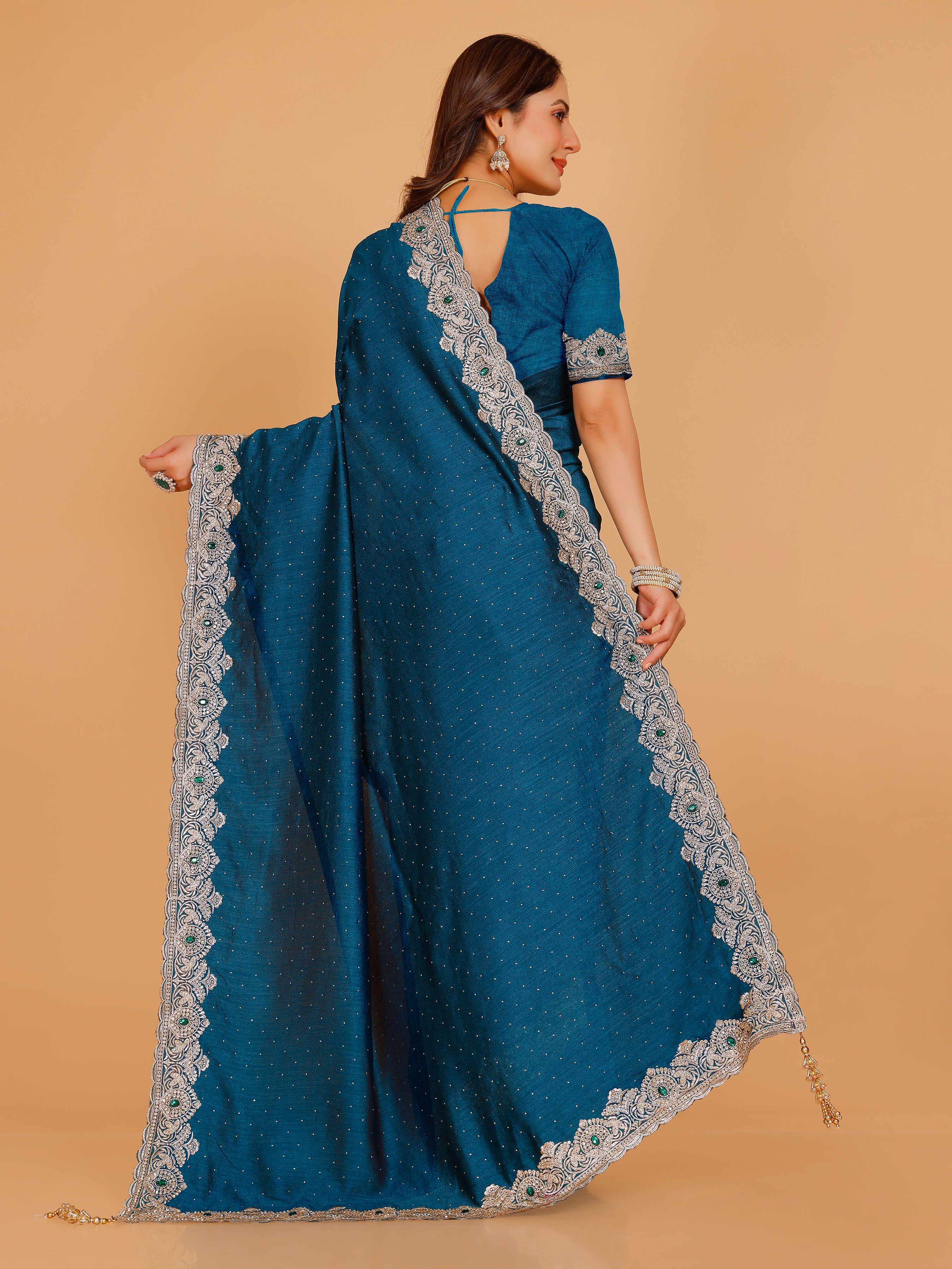 Bhavya Silk Embroidered Saree