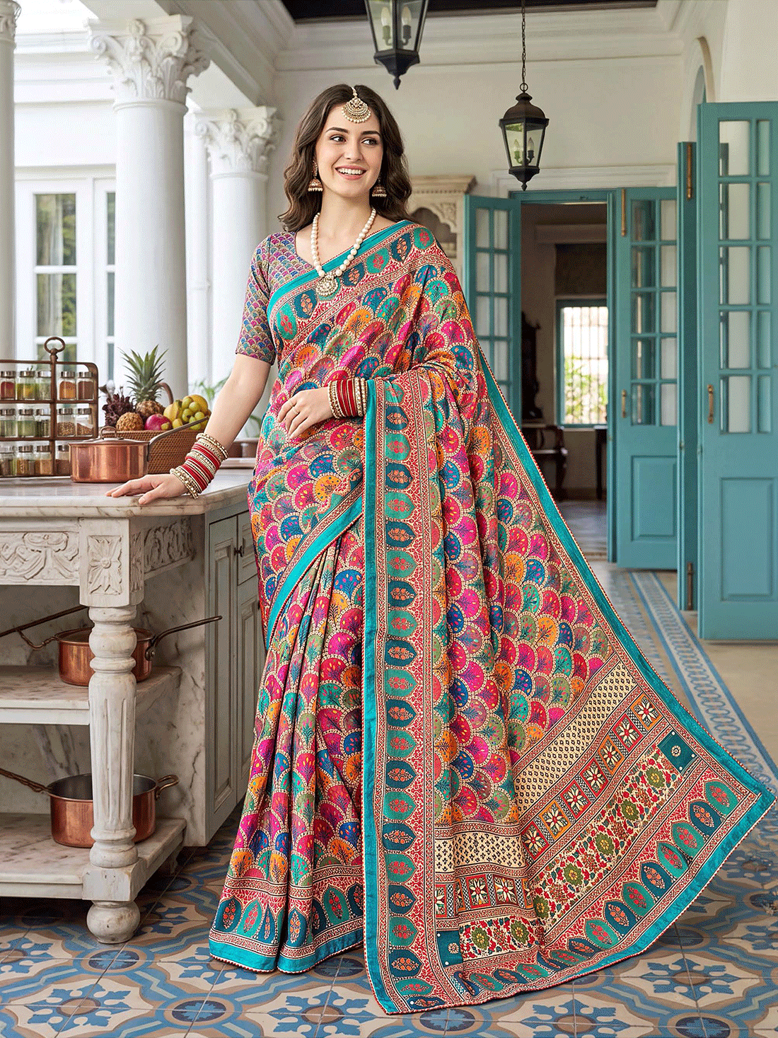 Hema Crepe Printed Saree
