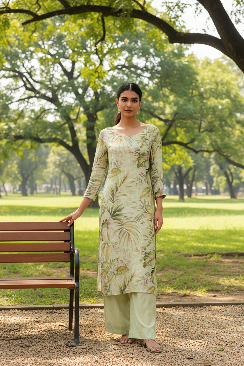Biba Kurti With Palazzo Pant